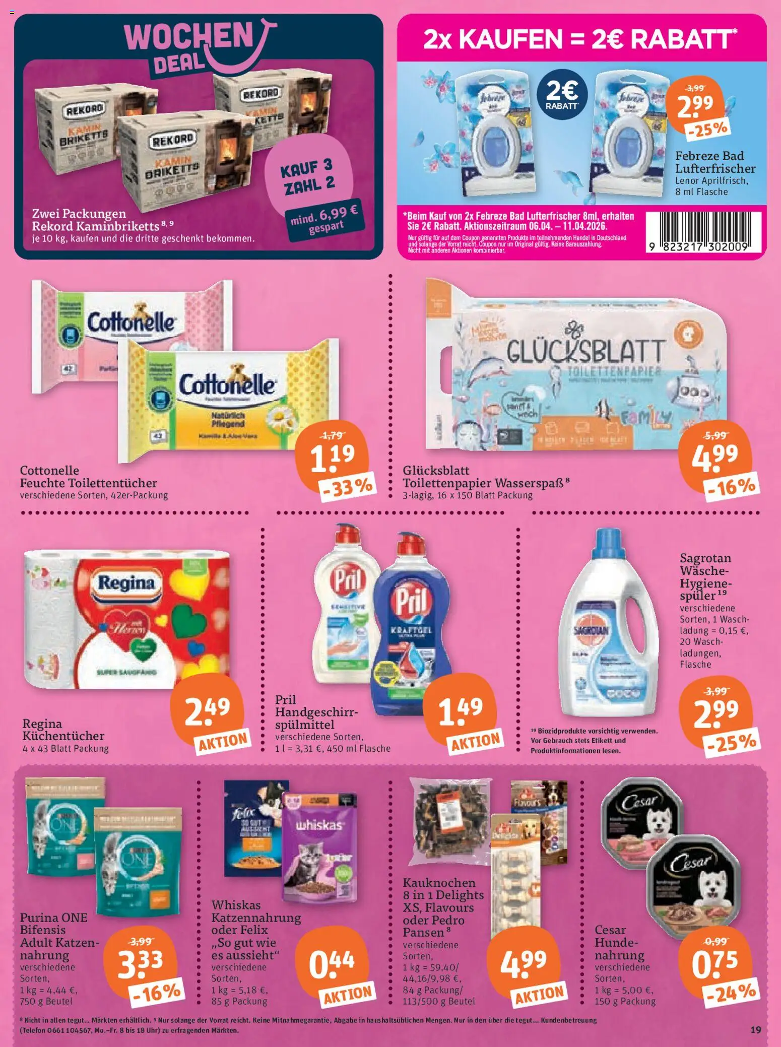 Tegut Prospekt 	 – gültig ab 10.04.2026 | Seite: 21 | Produkte: Bad, Pril, Telefon, Uhr