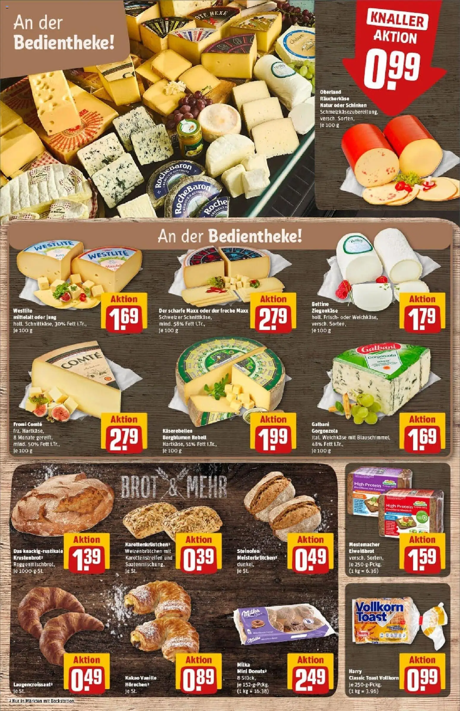 Rewe prospekt Braunschweig	 – gültig ab 26.10.2025 | Seite: 15 | Produkte: Ziegenkäse, Croissant, Donuts, Schinken