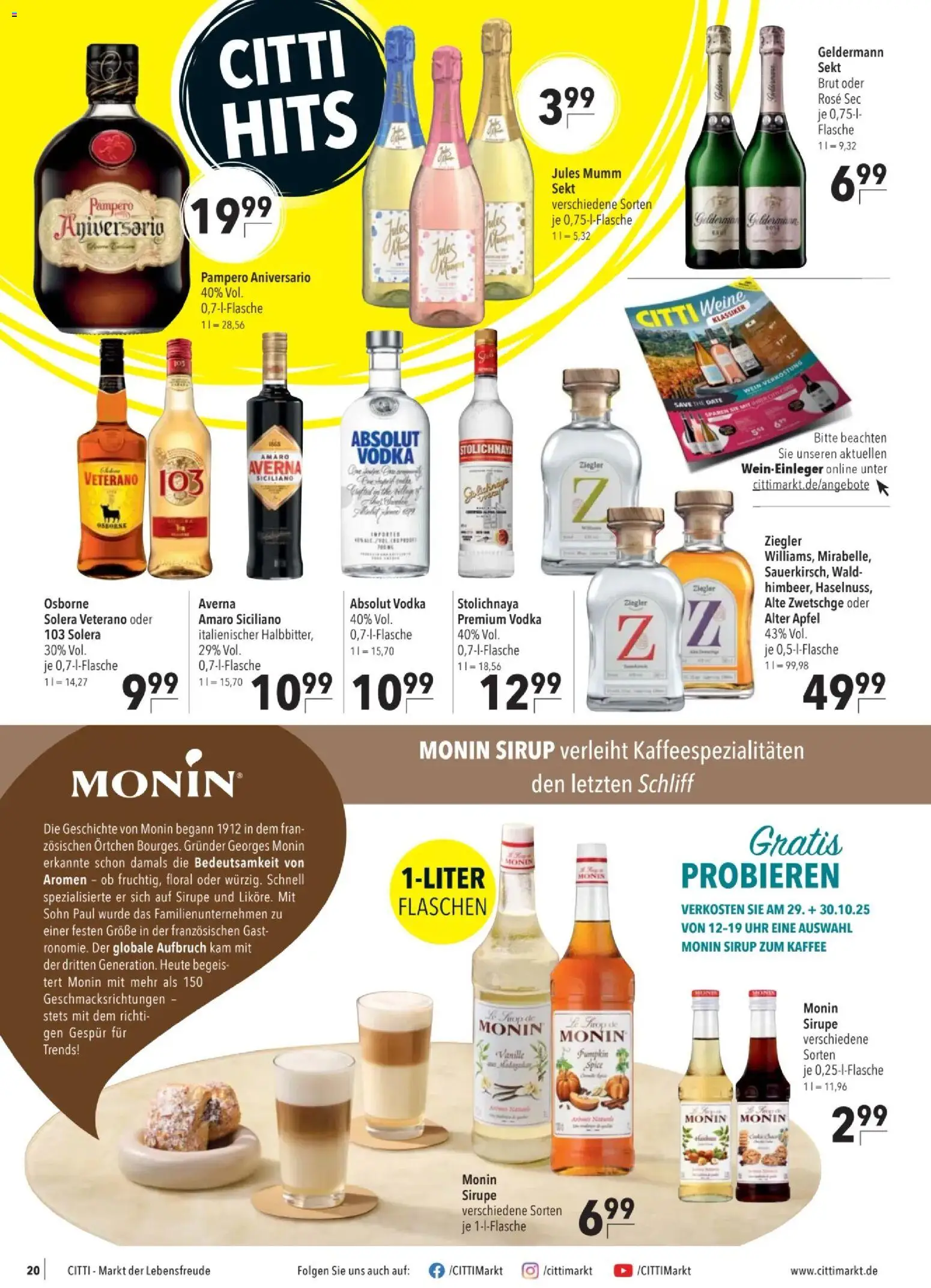 CITTI tilbudsavis – gyldig fra 29.10.2025 | Side: 20 | Produkter: Vodka, Prancha
