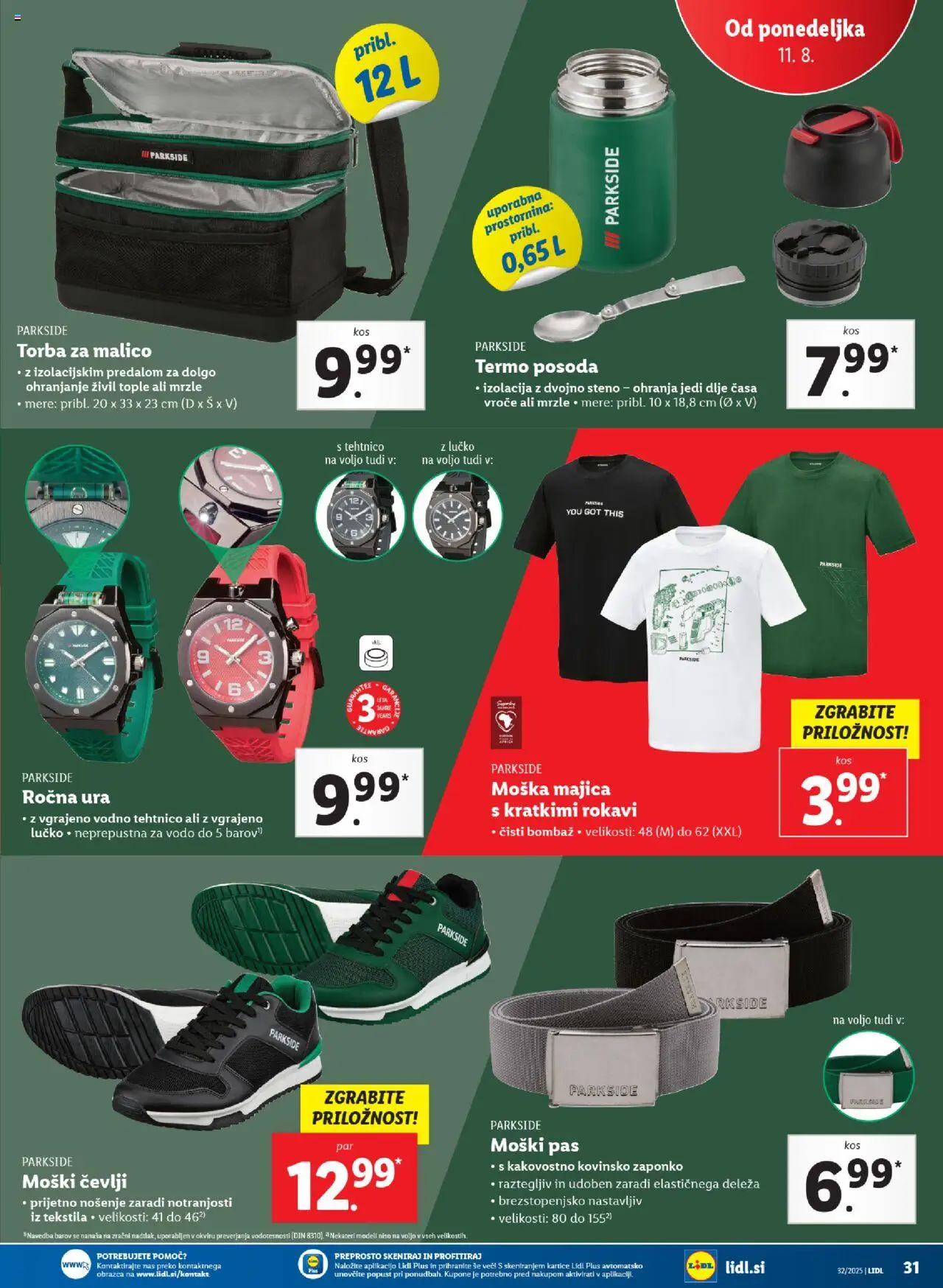 Lidl katalog │ velja od 07.08.2025 | Stran: 59 | Izdelki: Ura, Torba, Cevlji, Pas
