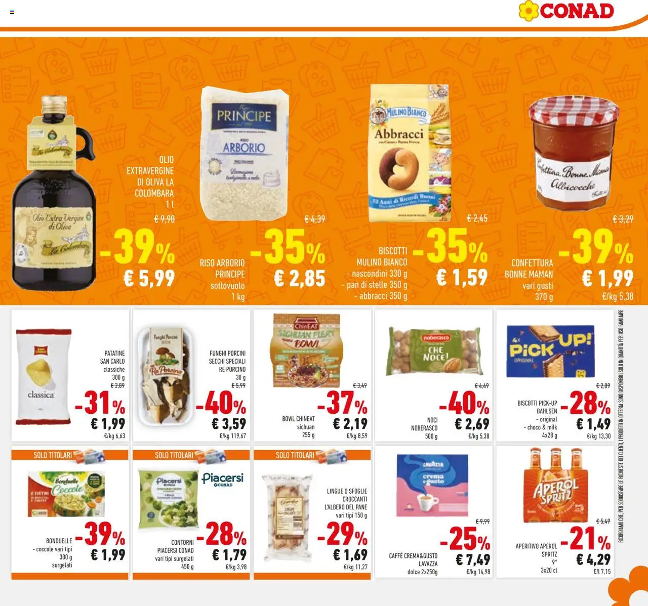 Volantino Conad del 08.10.2025 | Pagina: 31 | Prodotti: Caffè, Riso, Patatine, Funghi