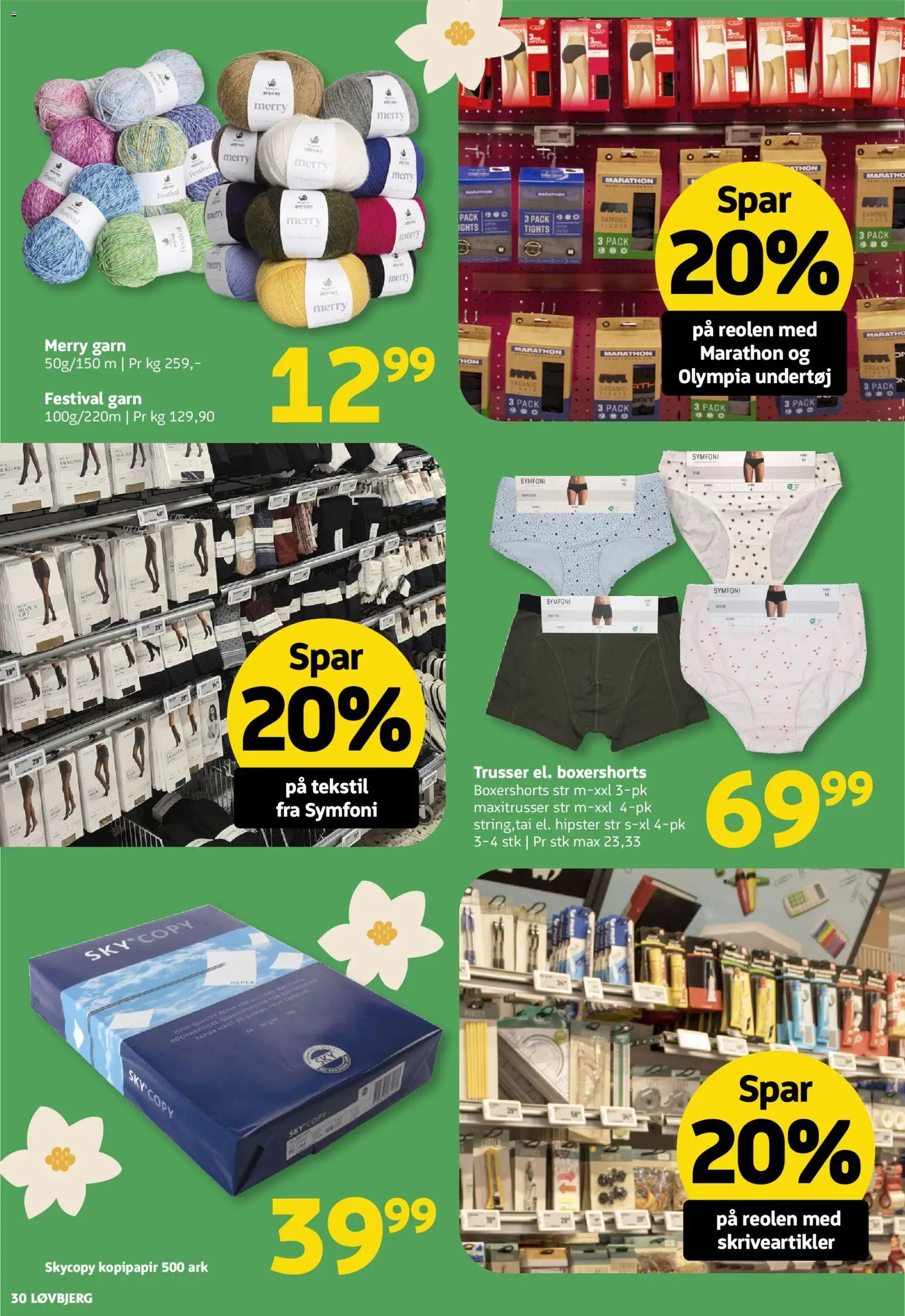 Løvbjerg tilbudsavis – gyldig fra 13.03.2026 | Side: 30 | Produkter: Undertøj, Trusser, Tights