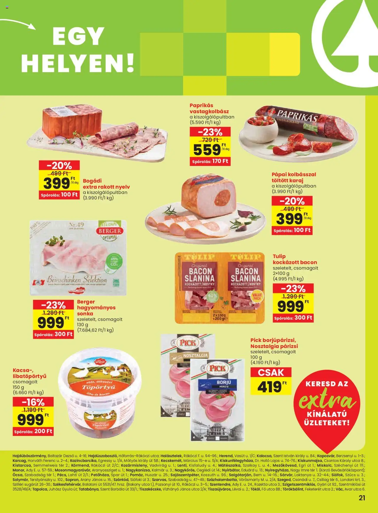 Spar akciós ujság - amely érvényes a következő dátumtól: 18.09.2025 | Oldal: 2 | Termékek: Kockázott bacon, Bacon, Vastagkolbász, Párizsi