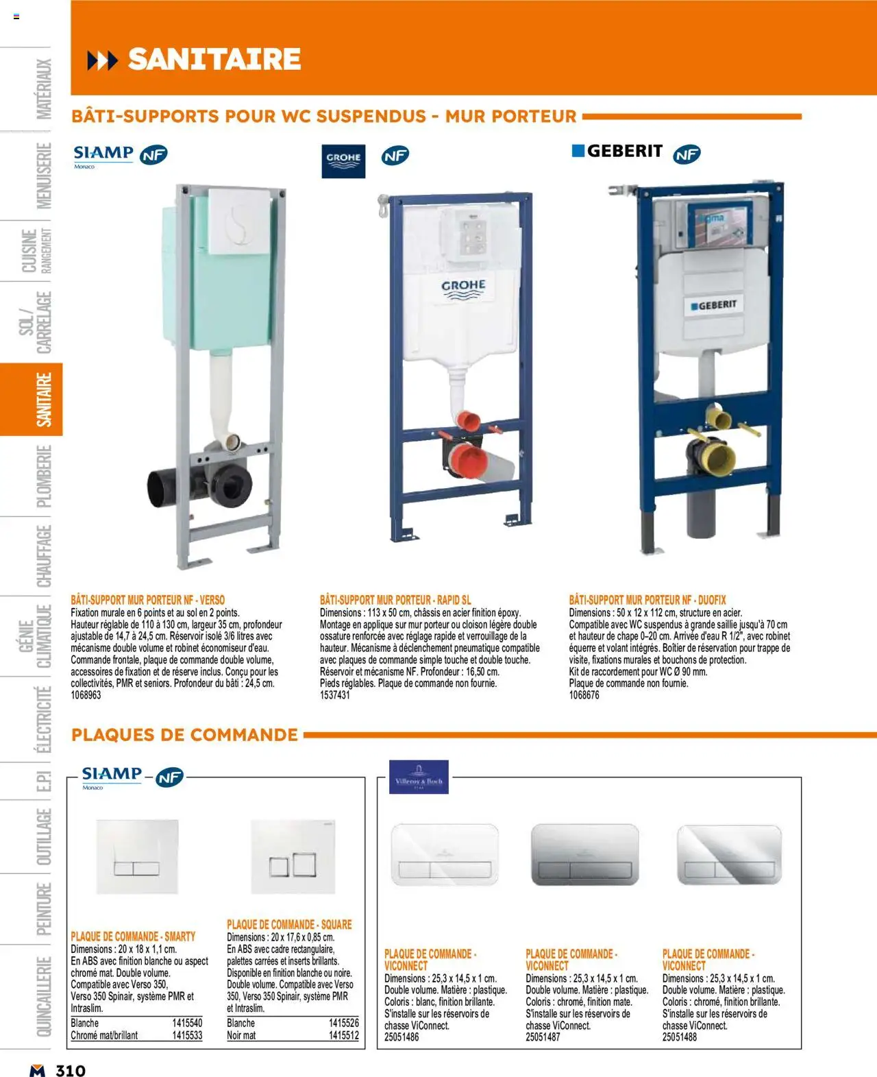  | Page: 310 | Produits: Robinet, Cadre