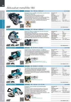 Makita-mainoslehti voimassa 24.03.2026 alkaen | Sivu: 76 | Tuotteet: Ilmastointi
