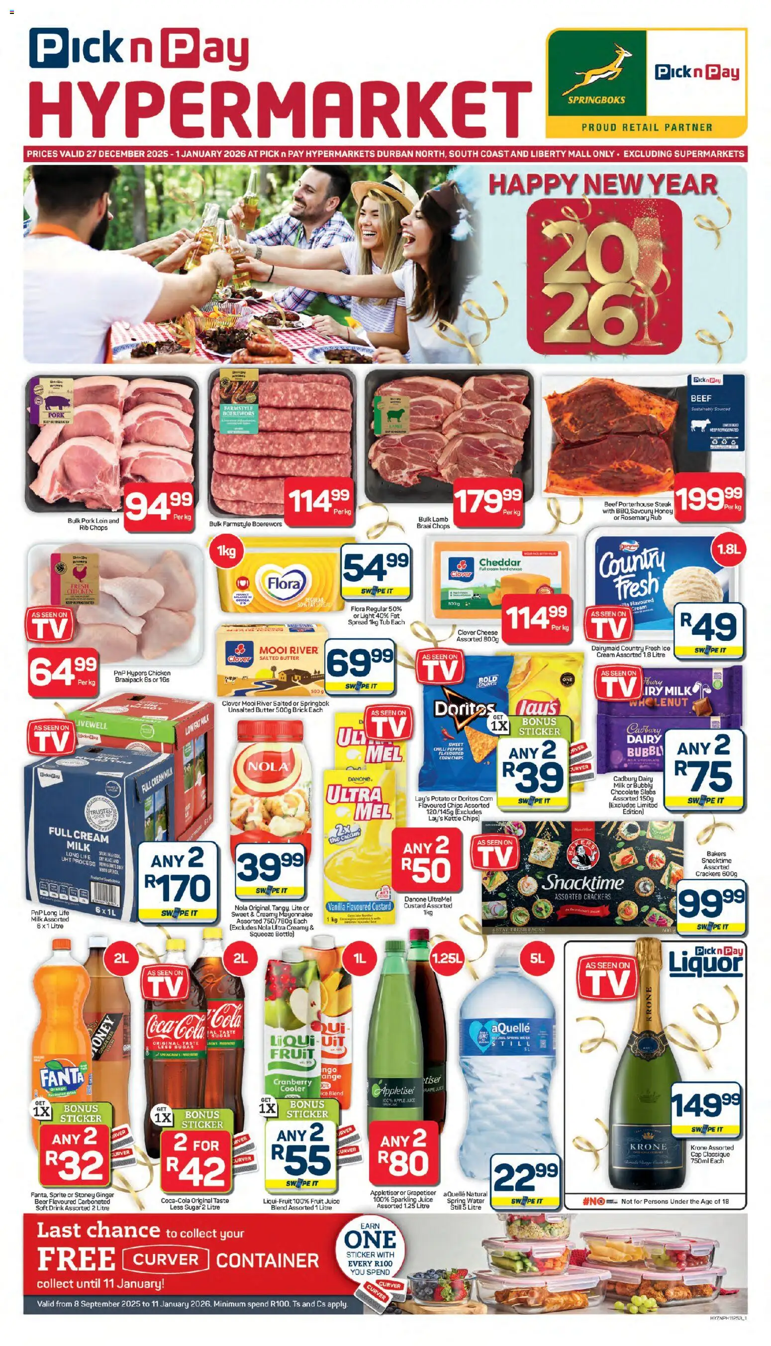New Pick n Pay catalogue – valid from 27.12.2025 | Page: 1 | Products: Mayonnaise, Sugar, Pepper, Chilli
