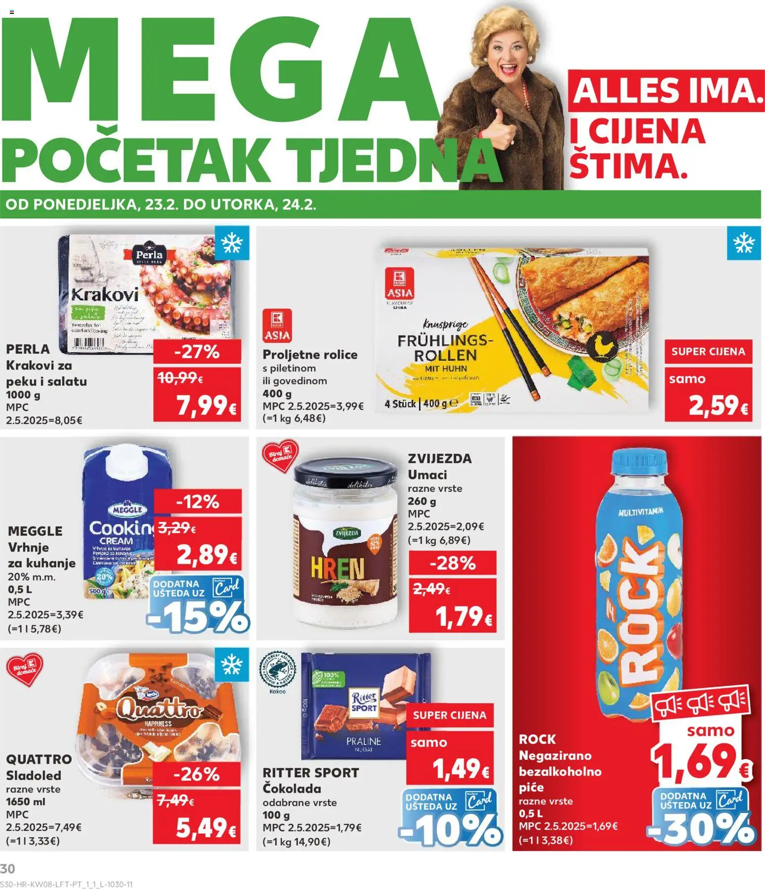 Kaufland katalog | vrijedi od 18.02.2026 | Stranica: 30 | Proizvodi: Praline, Vrhnje za kuhanje, Sladoled, Hren