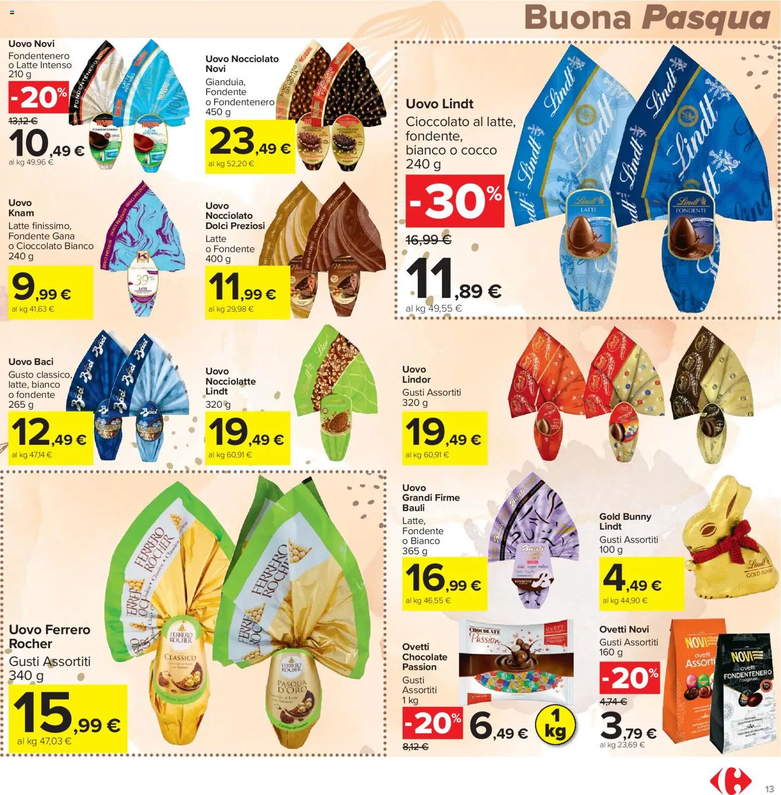 Volantino Carrefour del 24.03.2026 | Pagina: 13 | Prodotti: Cioccolato, Latte, Cocco