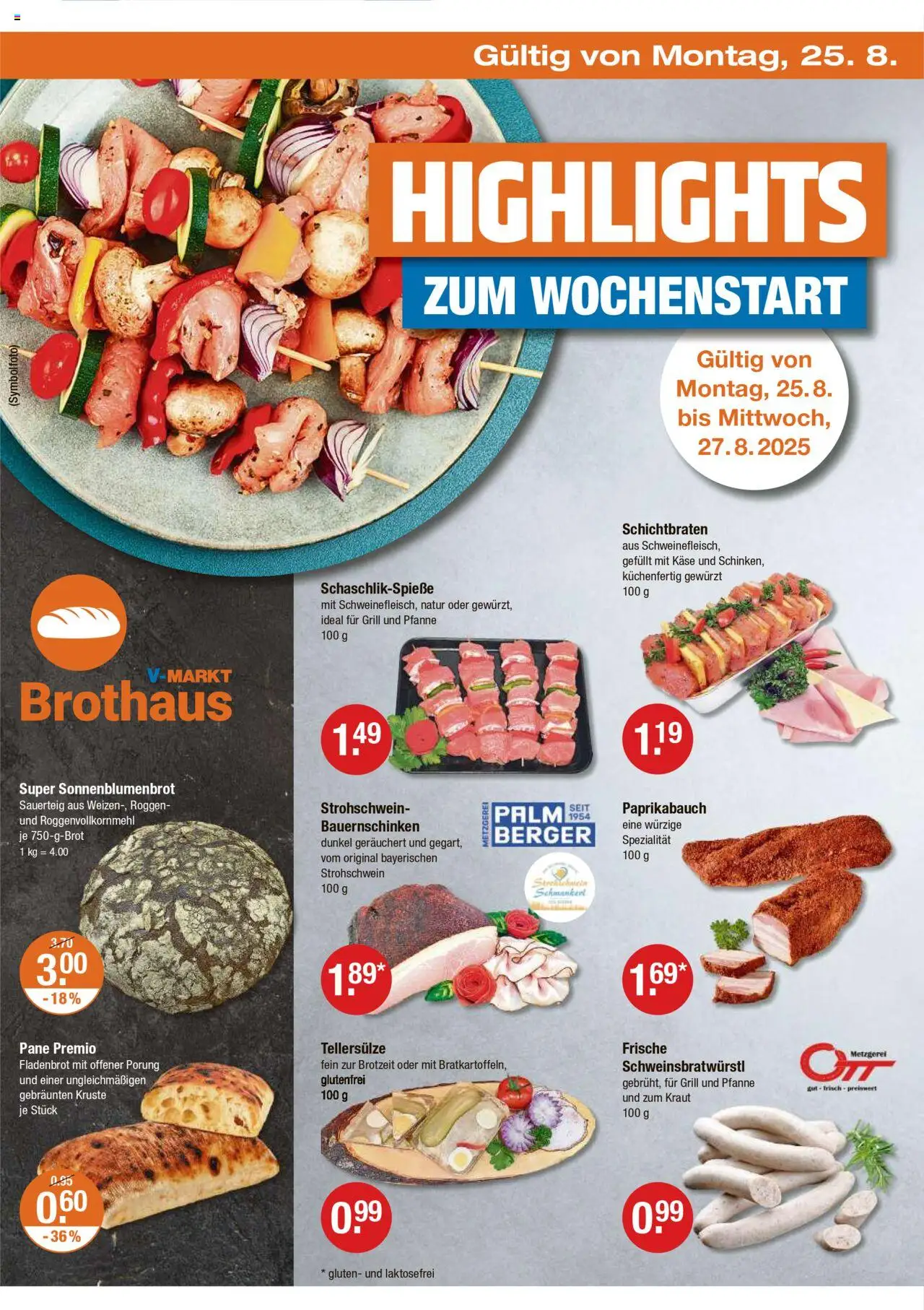 V-Markt - /Oberpfalz - gültig ab dem 21.08.2025 | Seite: 18 | Produkte: Grill, Käse, Pane, Kraut