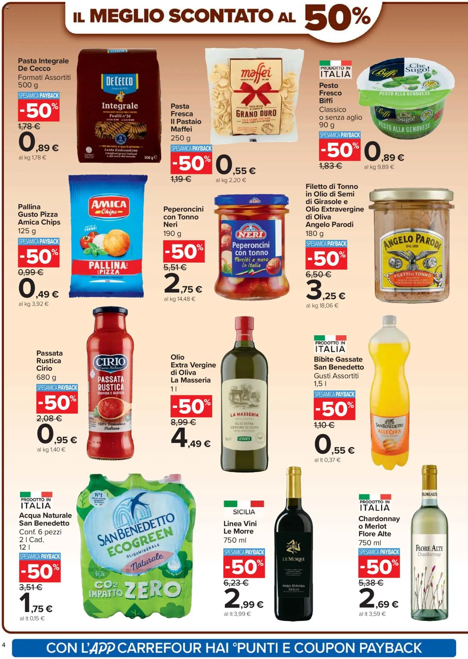 Volantino Carrefour del 07.04.2026 | Pagina: 4 | Prodotti: Olio, Aglio, Pasta, Pesto