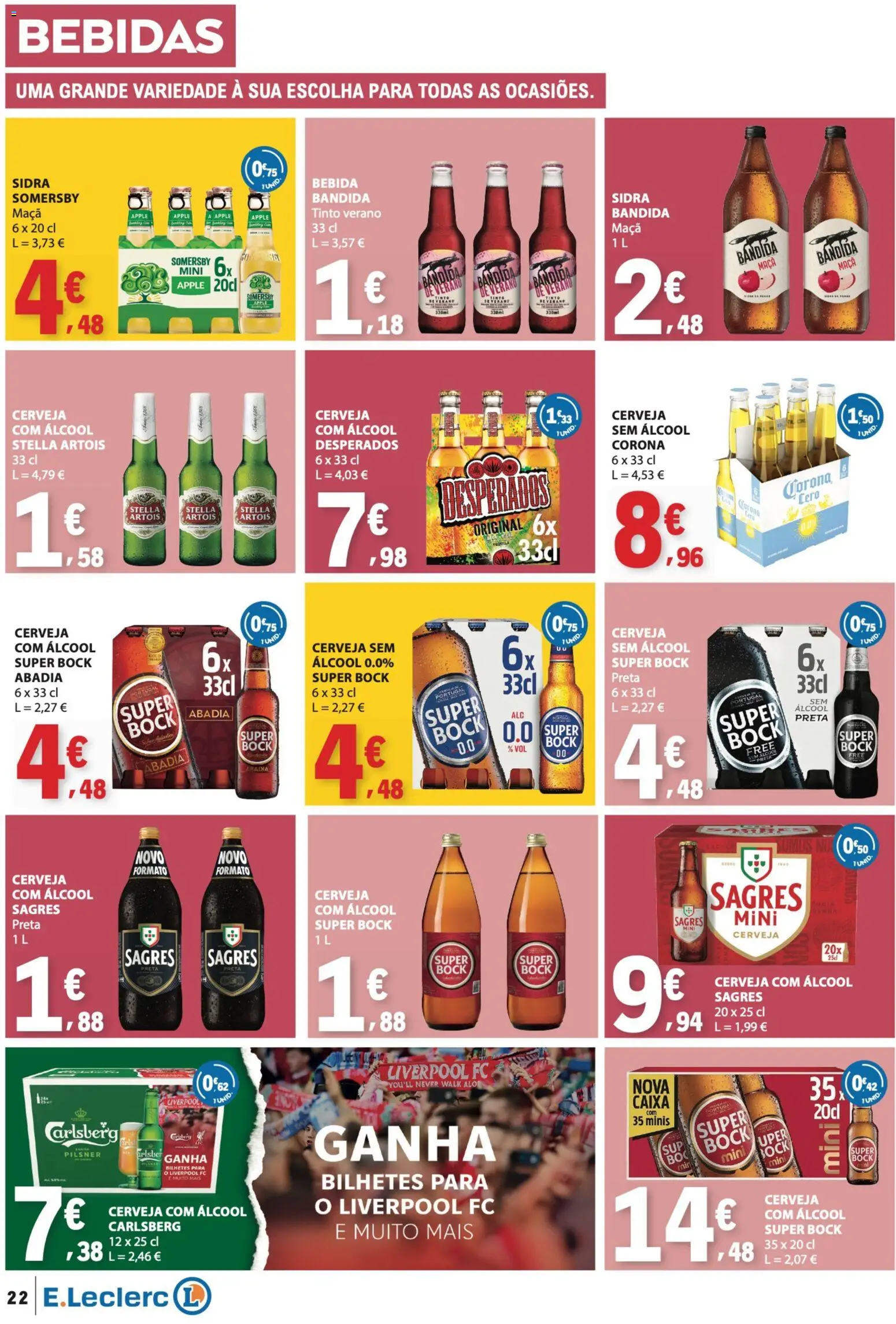E.Leclerc folheto │ válido de 23.04.2026 | Página: 22 | Produtos: Caixa, Maça, Somersby, Bebida
