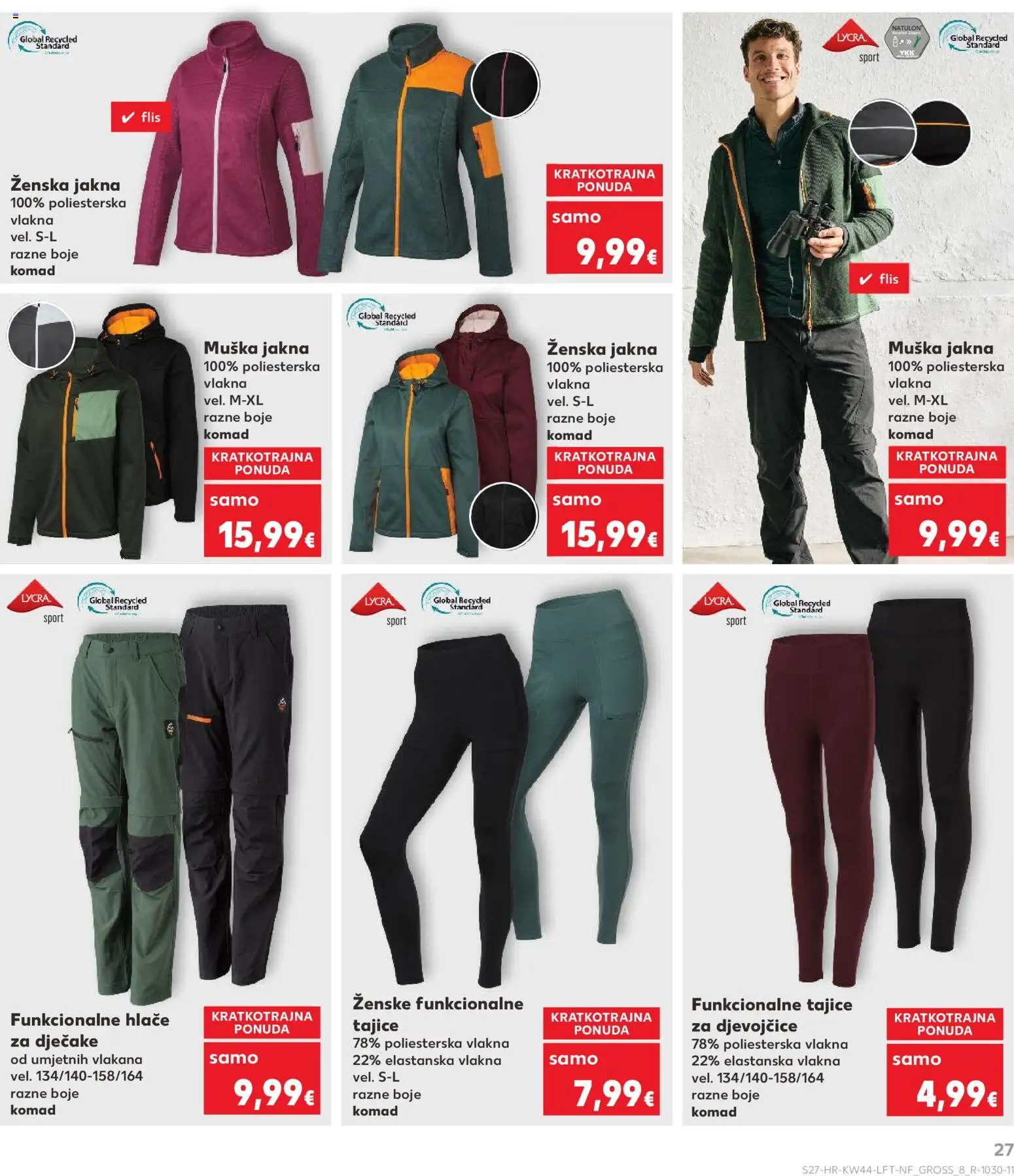 Kaufland katalog | vrijedi od 29.10.2025 | Stranica: 27 | Proizvodi: Jakna, Hlače, Tajice