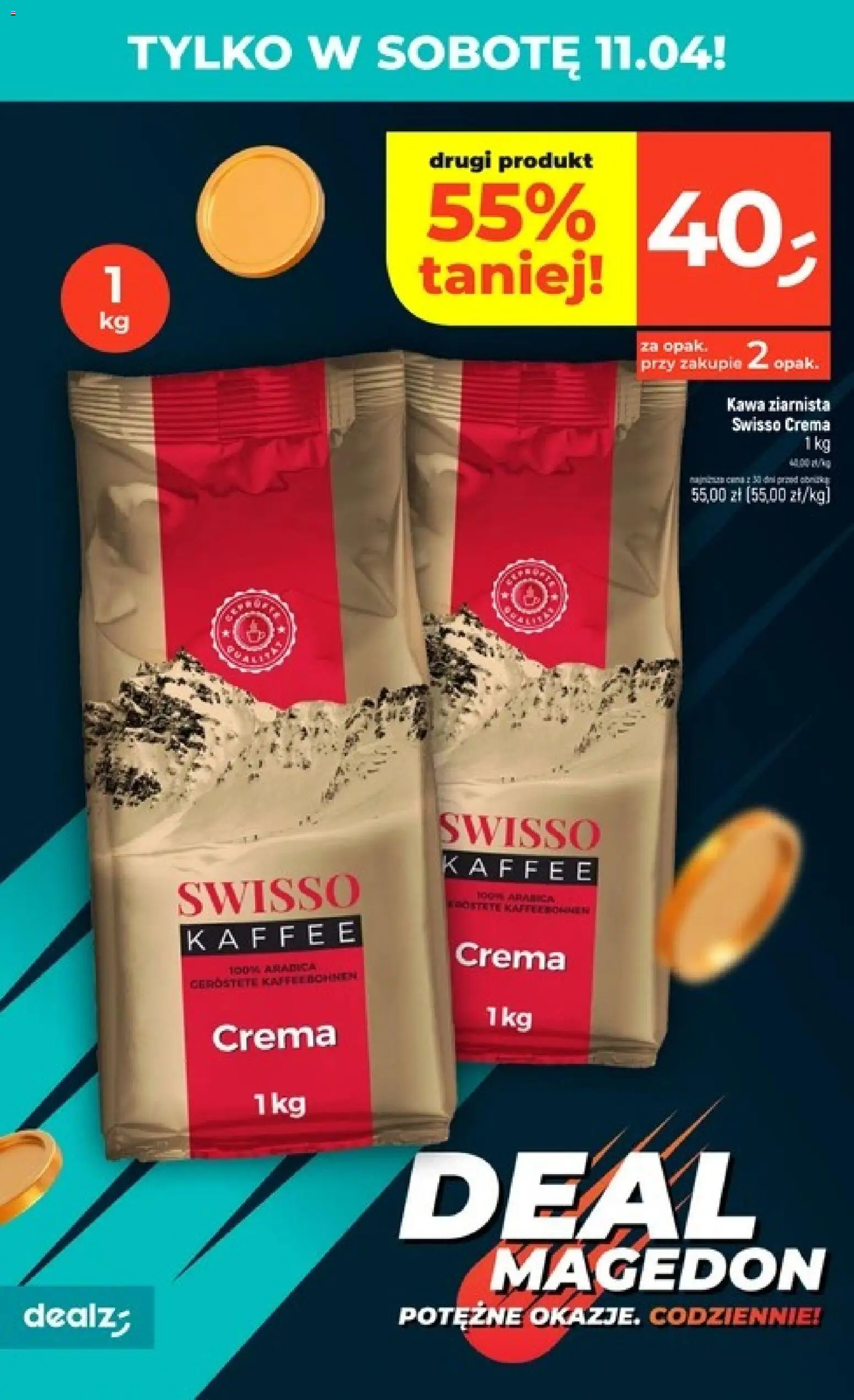 Dealz gazetka od 09.04.2026 | Strona: 4 | Produkty: Kawa ziarnista, Kawa