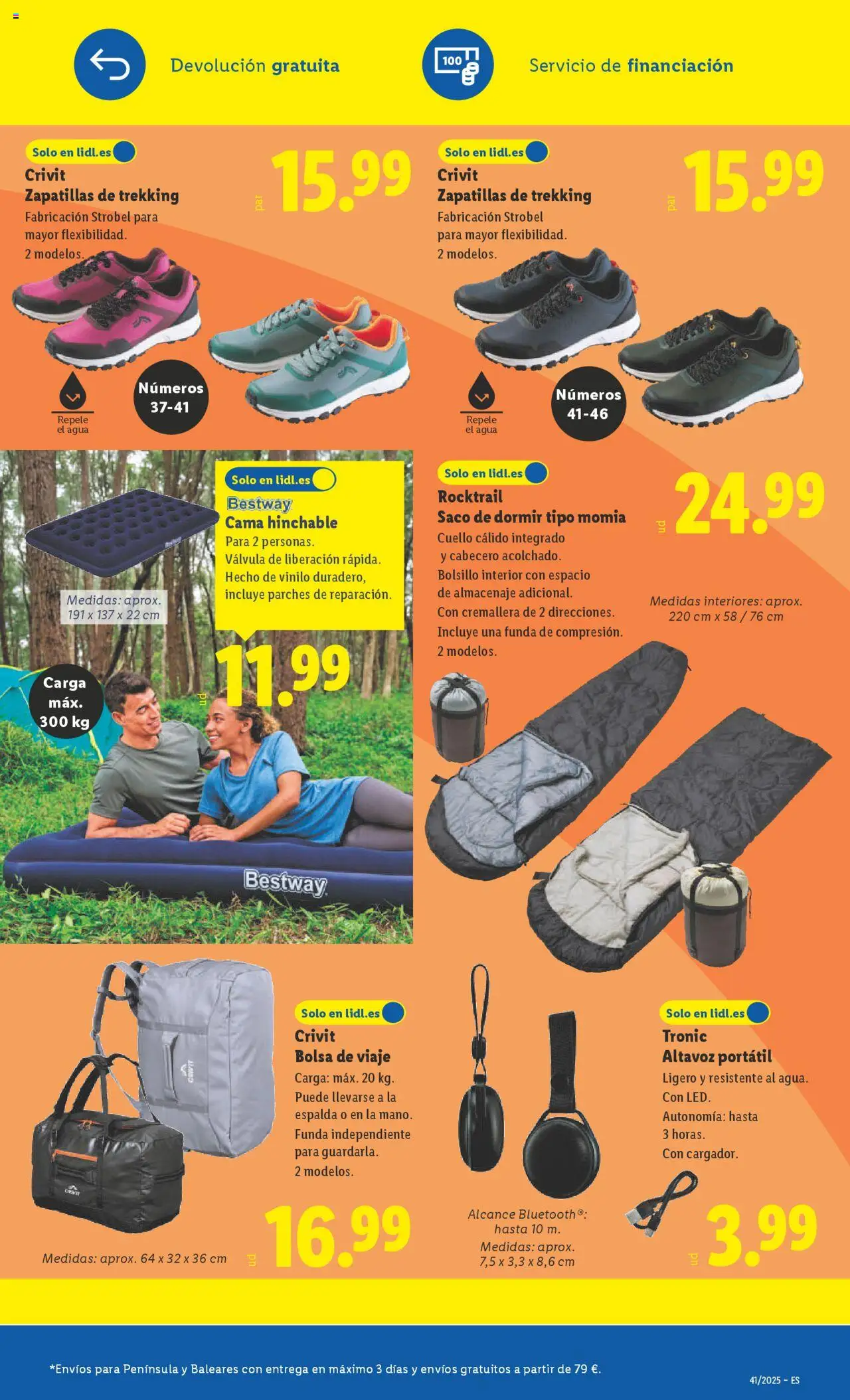 Lidl catálogo de bazar MAD │ válido desde el 06.10.2025 | Página: 21 | Productos: Zapatillas, Bolsa de viaje, Cama, Almacenaje