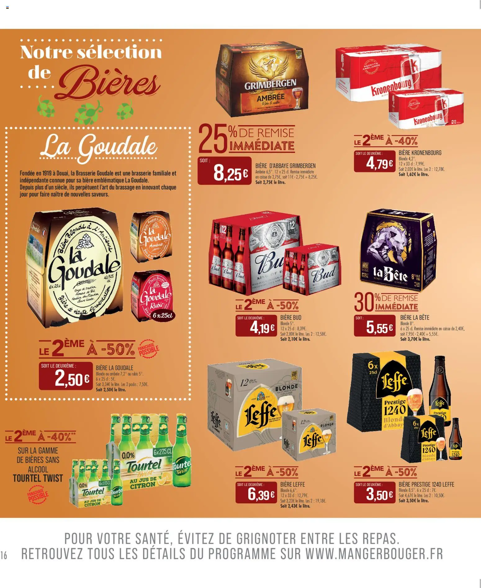 {H1} | Page: 16 | Produits: Goudale, Citron, Jus, Bière