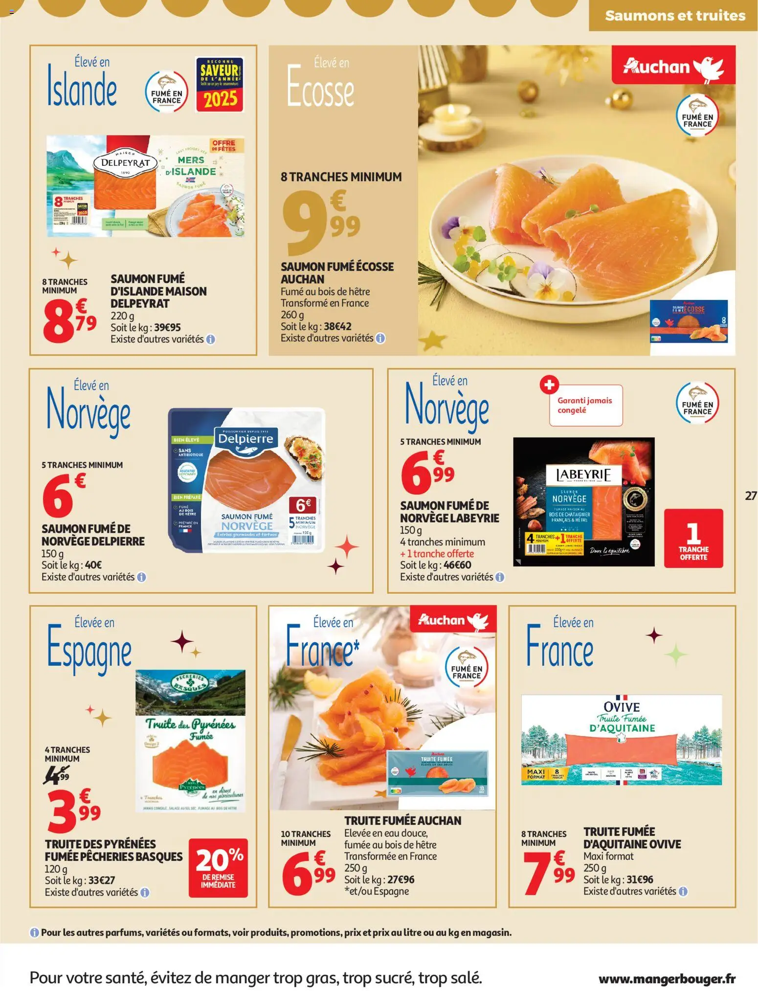 {H1} | Page: 27 | Produits: Saumon fumé, Truite fumée, Sel, Saumon