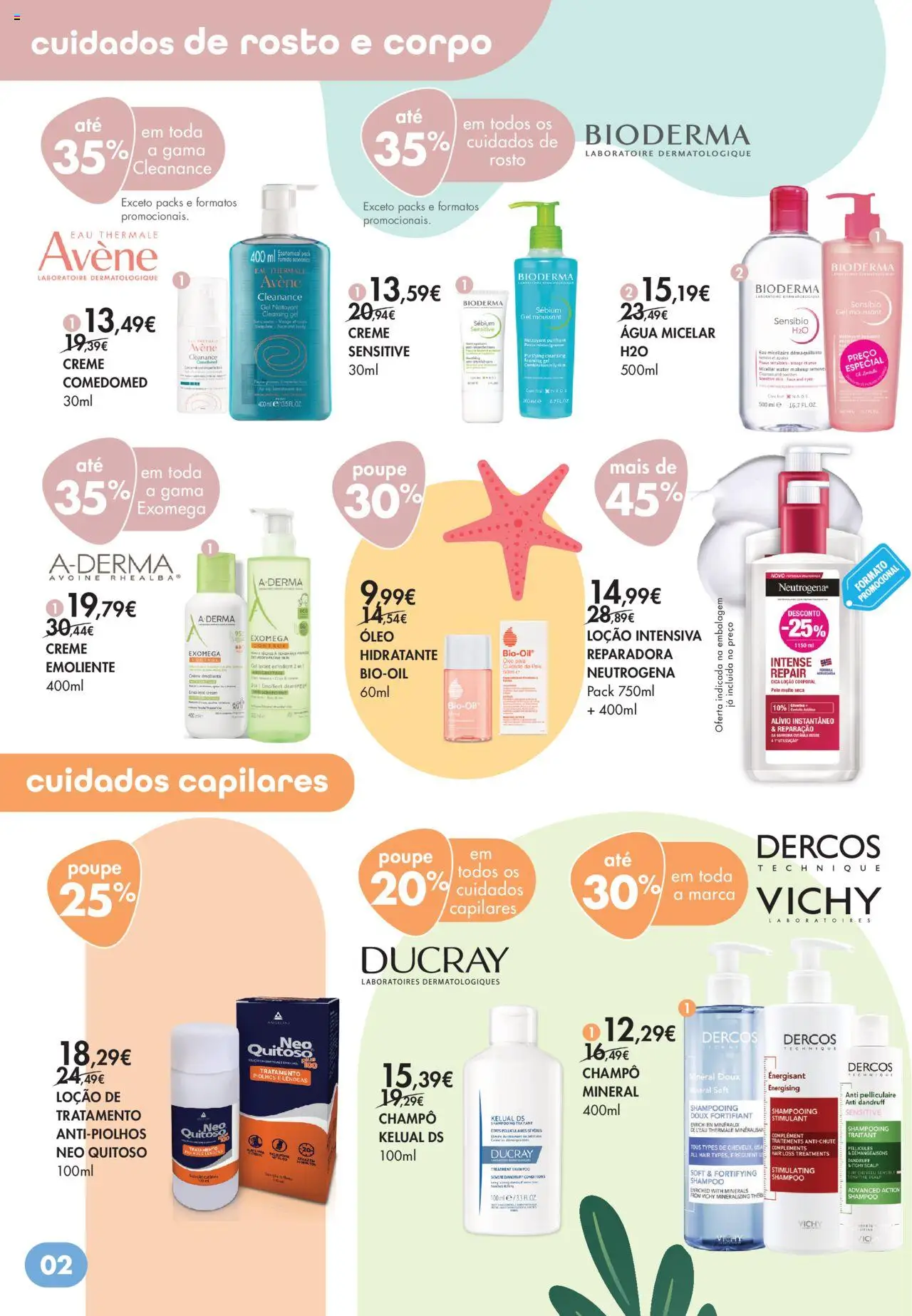 Pingo Doce - Folheto Bem Estar Verão 2 Corners │ válido de 22.07.2025 | Página: 2 | Produtos: Agua, Shampoo, Óleo, Creme