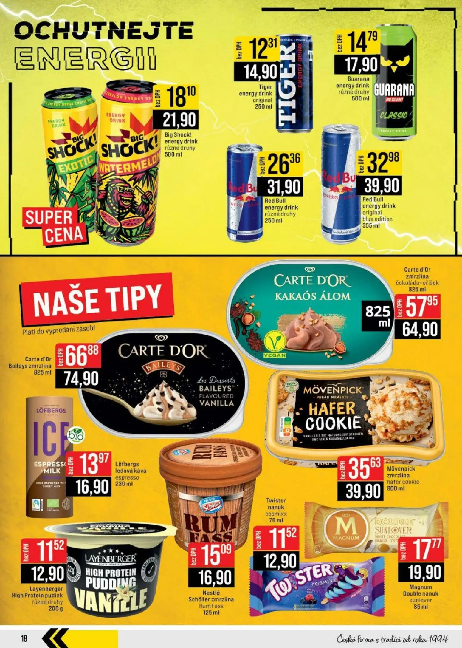 Jip leták - Cash & Carry od 29.04.2026 | Strana: 18 | Produkty: Rum, Káva Mövenpick, Protein, Baileys