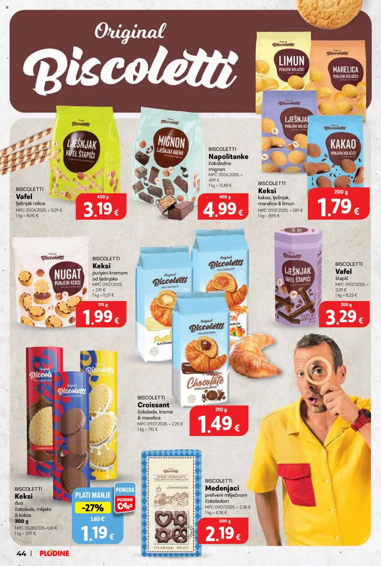 Plodine katalog | vrijedi od 22.10.2025 | Stranica: 44 | Proizvodi: Keksi, Lješnjak, Limun, Kakao