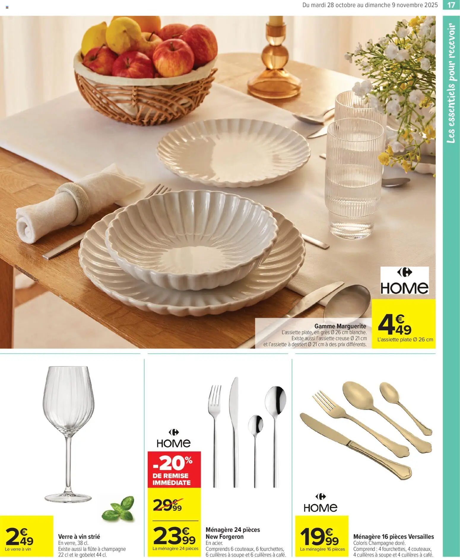 {H1} | Page: 19 | Produits: Soupe, Cuillères, Flûte, Vin