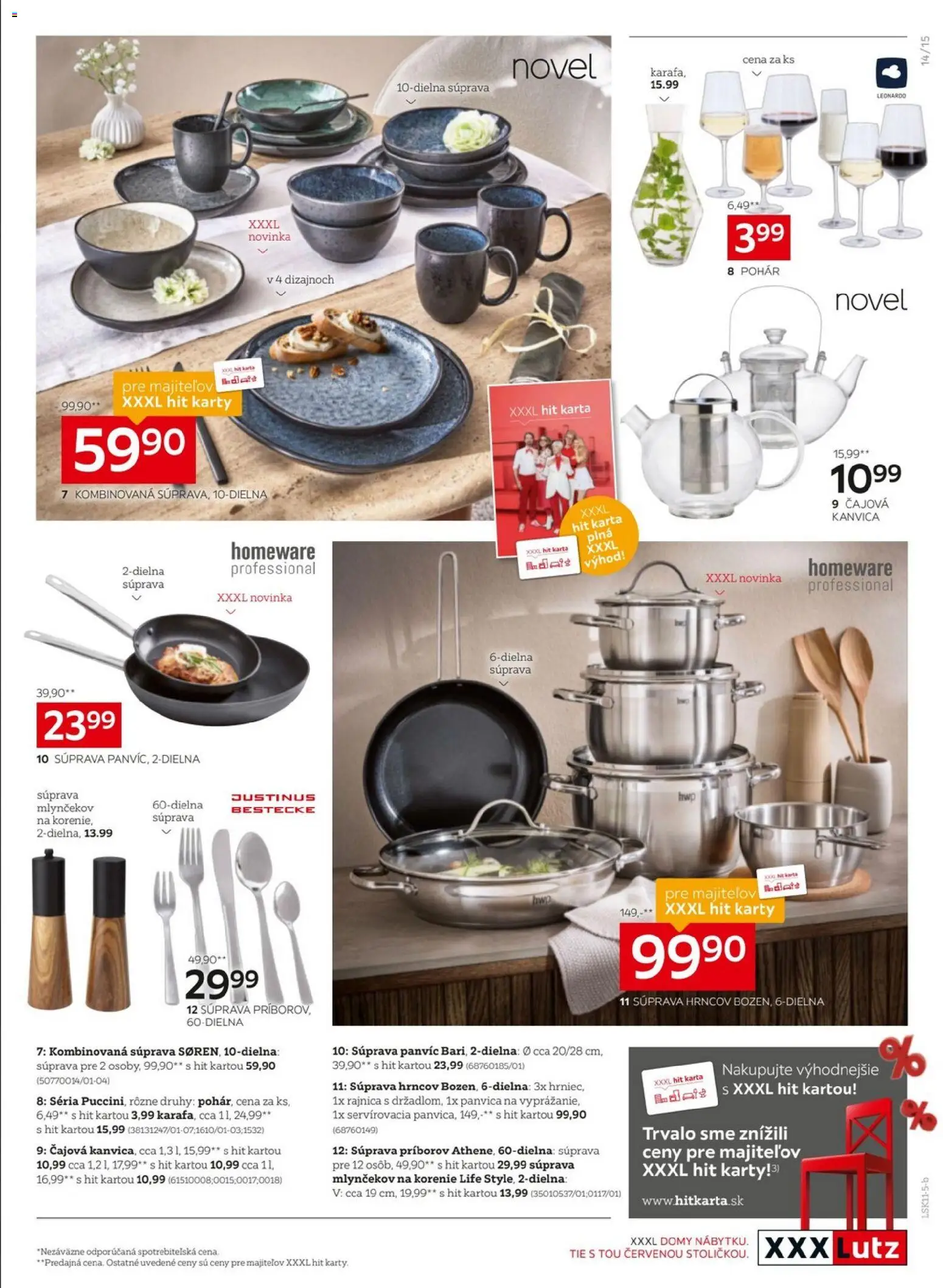 Nové XXXLutz akcie – leták je platný od 10.11.2025 | Strana: 15 | Produkty: Kanvica, Panvica, Korenie