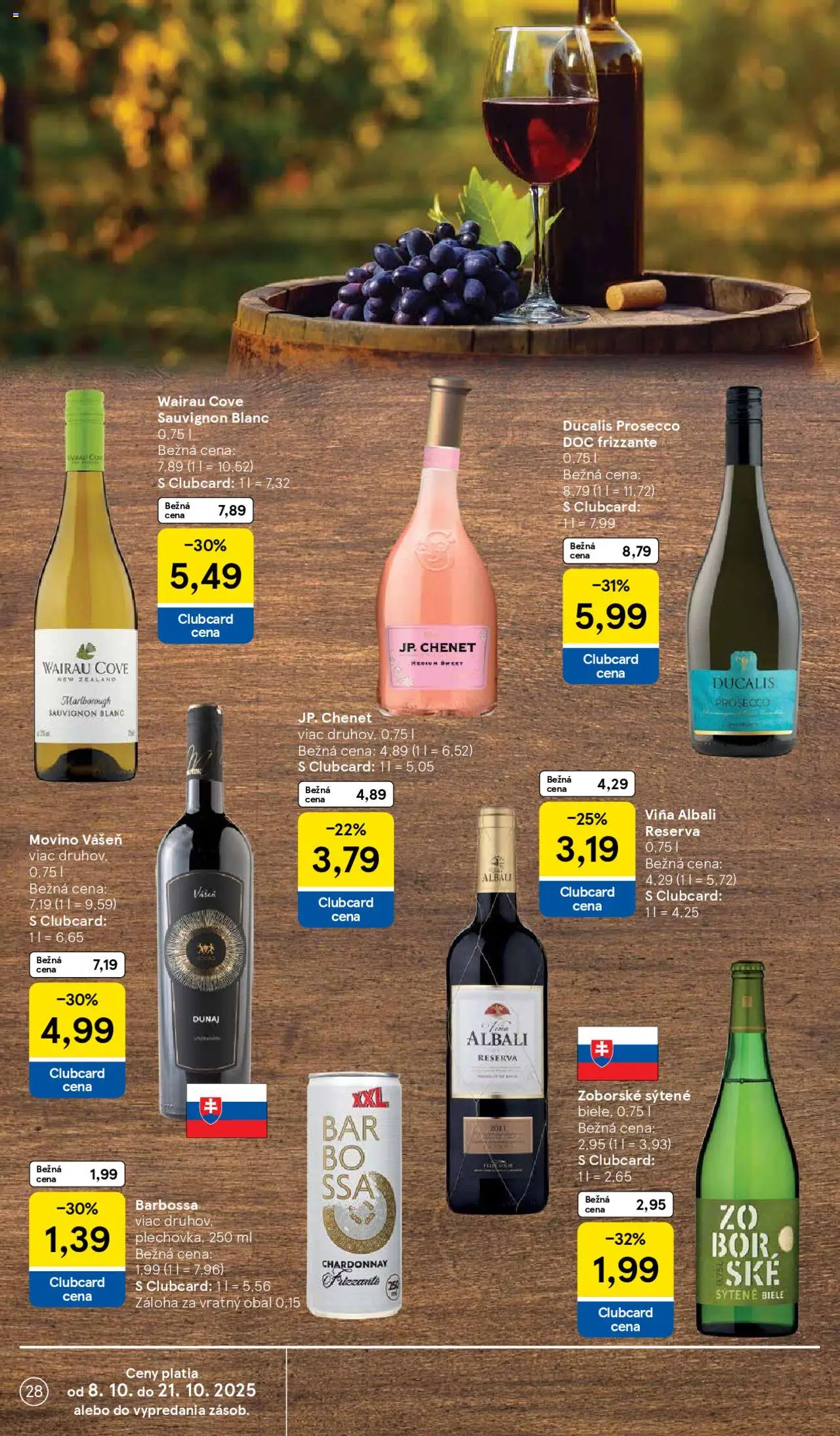 Nové Tesco akcie – leták je platný od 08.10.2025 | Strana: 28 | Produkty: Prosecco