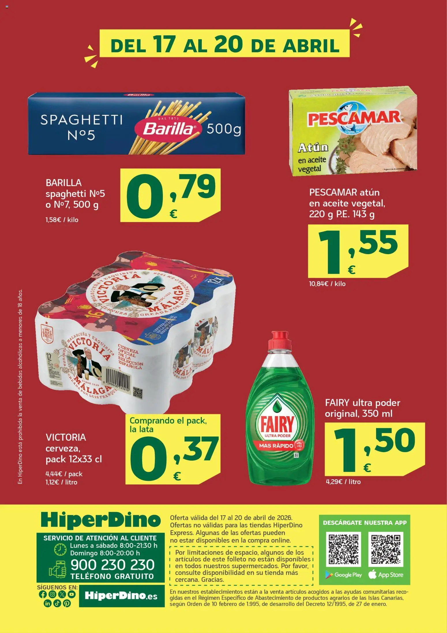 HiperDino folleto │ válido desde el 17.04.2026 | Página: 2 | Productos: Aceite, Cerveza, Teléfono