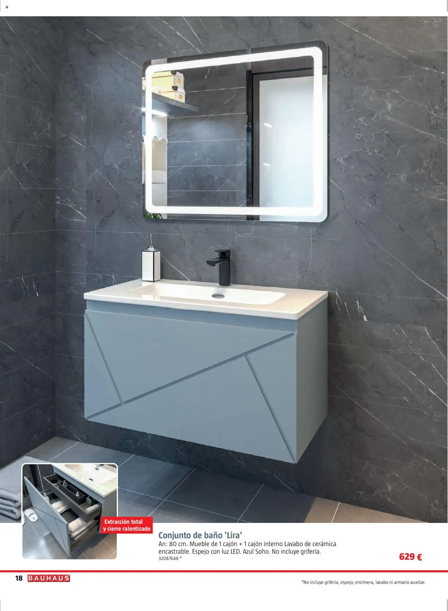 Bauhaus folleto Renueva │ válido desde el 02.03.2026 | Página: 18 | Productos: Armario, Lavabo, Baño, Espejo