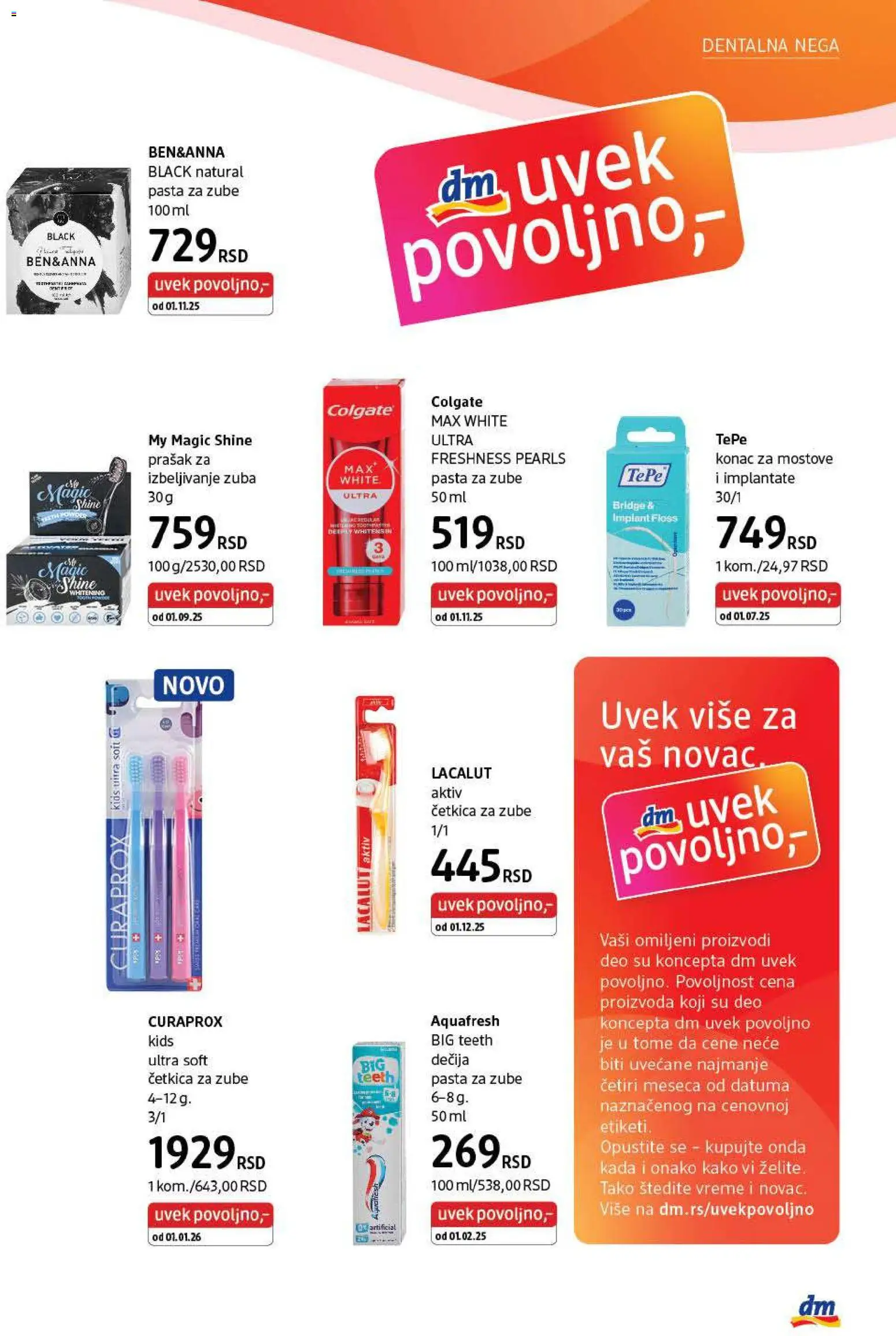 DM Drogerie katalog - važi od 01.01.2026 | Strana: 19 | Proizvode: Colgate, PC, Pasta za zube, Četkica za zube