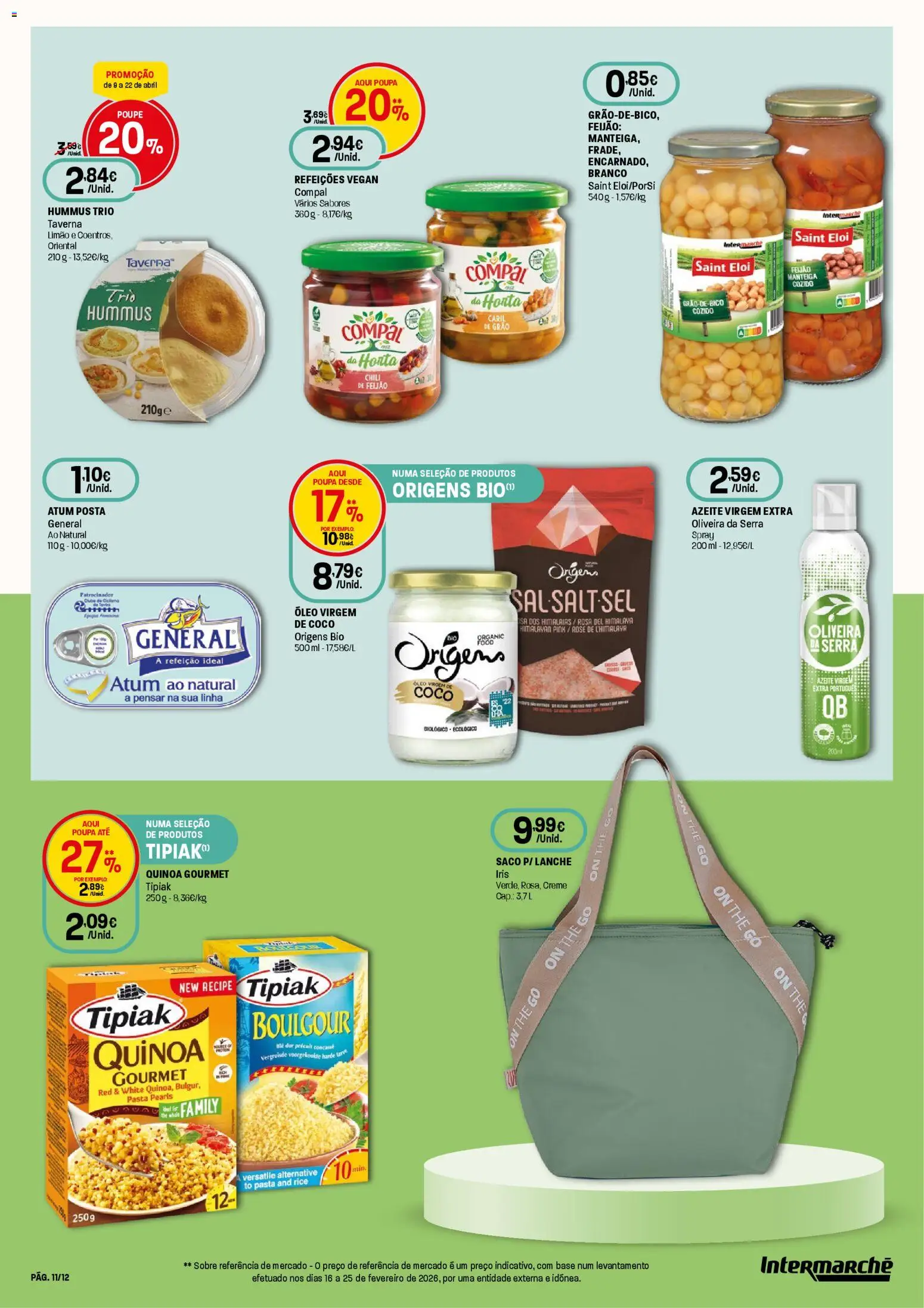 Intermarché folheto Super │ válido de 09.04.2026 | Página: 11 | Produtos: Atum, Quinoa, Manteiga, Creme