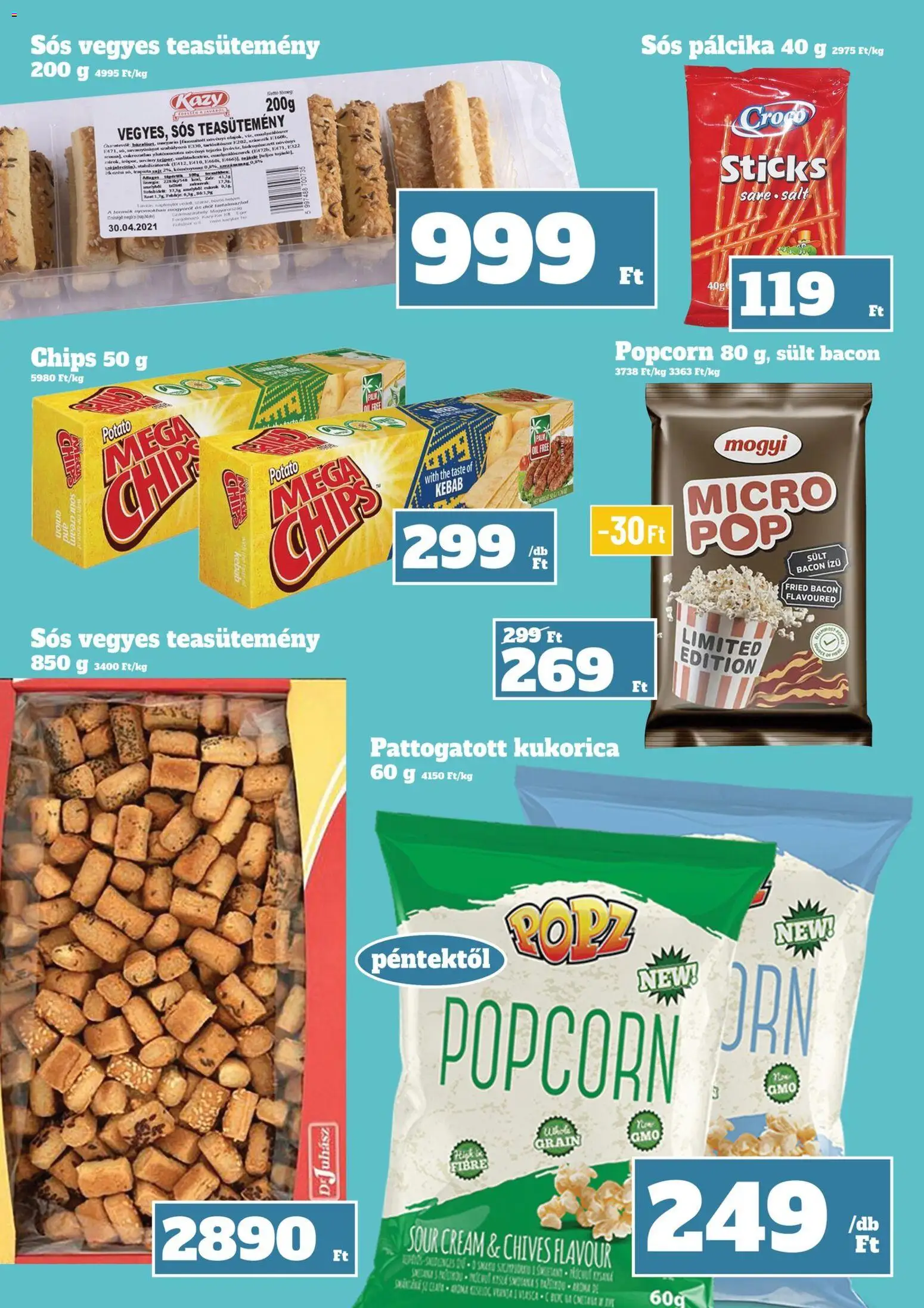 Family Diszkont akciós ujság - amely érvényes a következő dátumtól: 11.12.2025 | Oldal: 11 | Termékek: Chips, Bacon, Sós pálcika, Popcorn