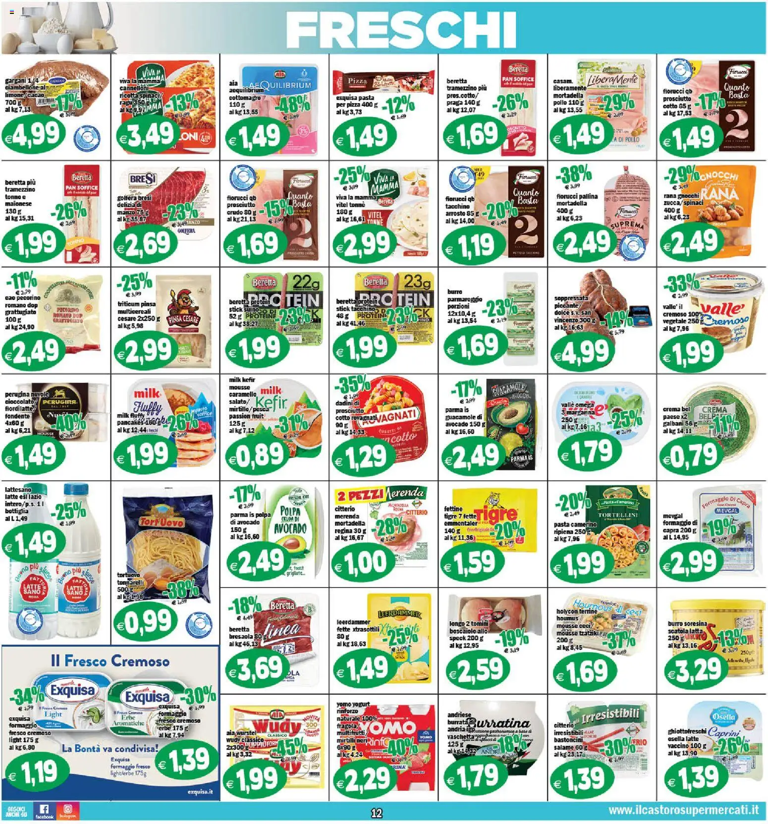 Volantino Il Castoro del 06.12.2025 | Pagina: 12 | Prodotti: Avocado, Prosciutto, Spinaci, Mortadella