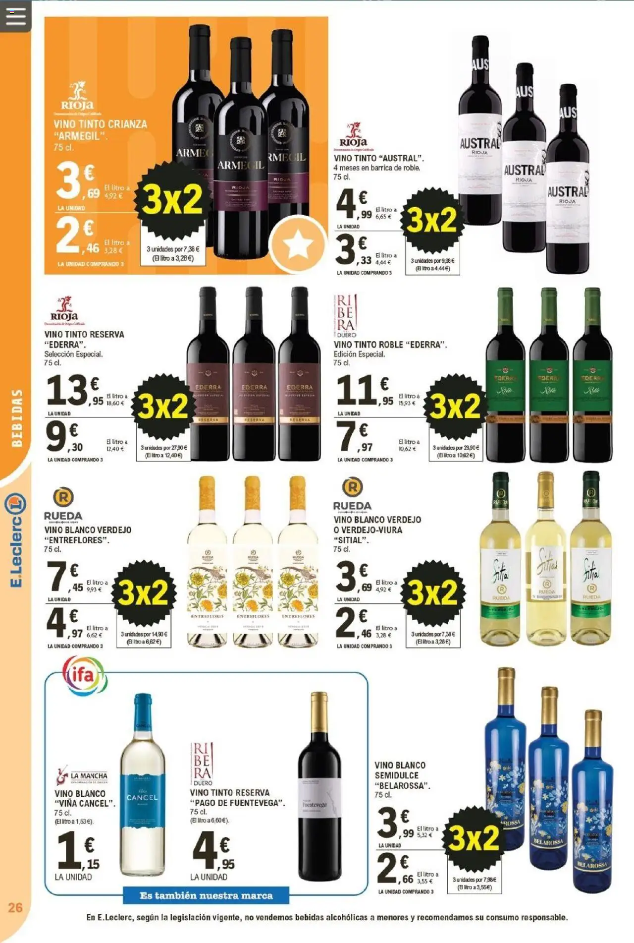 E.Leclerc folleto │ válido desde el 22.10.2025 | Página: 26 | Productos: Vino