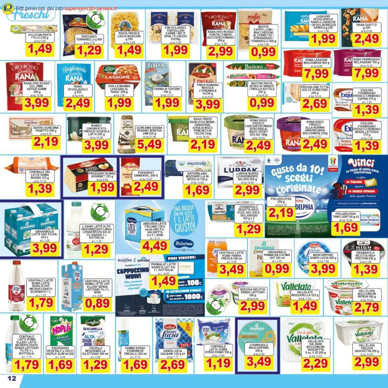 Volantino Pewex del 27.03.2026 | Pagina: 12 | Prodotti: Provolone, Lasagna, Tortelloni, Astice