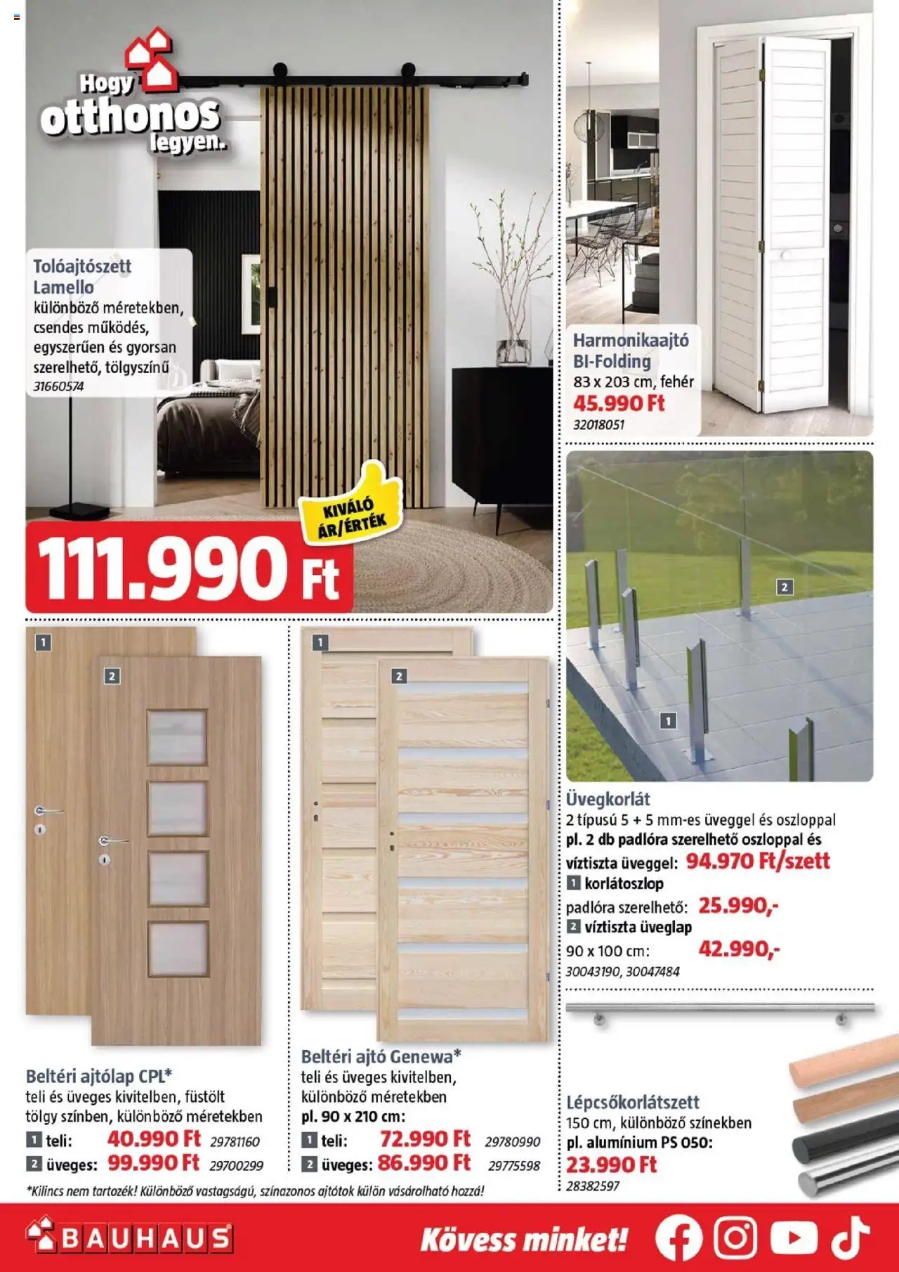 Bauhaus akciós ujság - amely érvényes a következő dátumtól: 04.09.2025 | Oldal: 12 | Termékek: Ajtólap, Beltéri ajtó