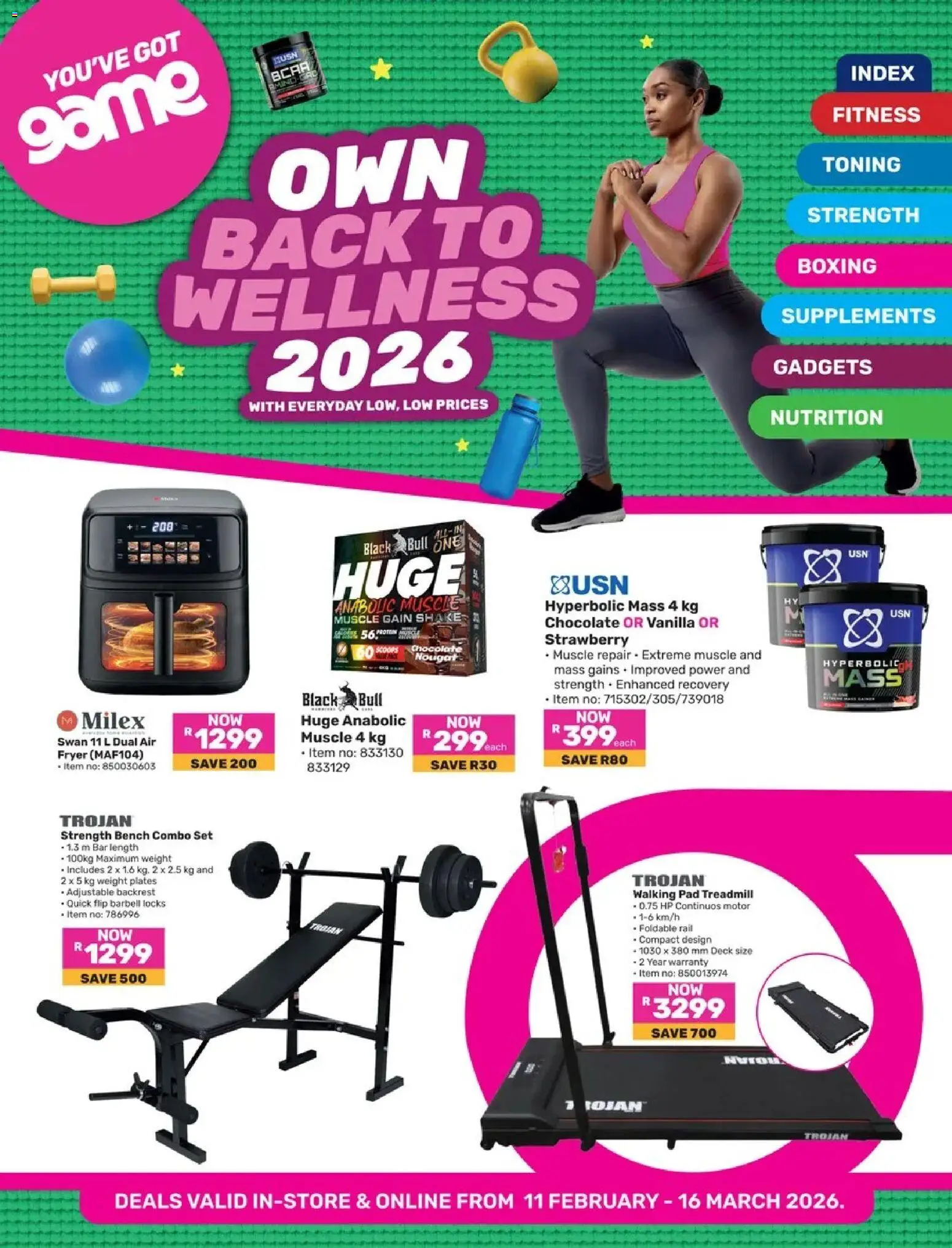 Game - Catalogue Back To Wellness valid from 11.02.2026 | Page: 1 | Products: Chocolate, Weight, Zápich, Game