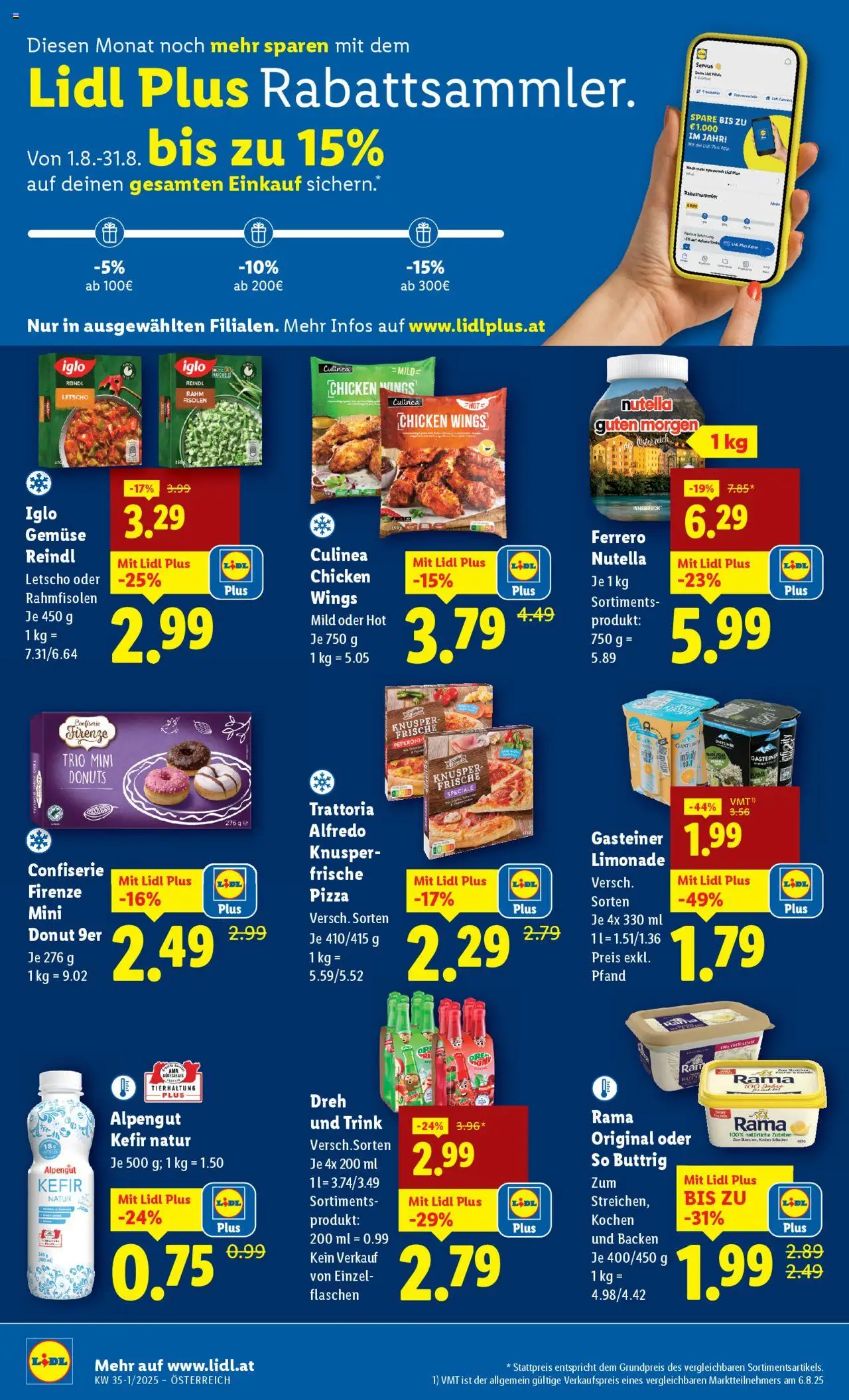 Lidl Flugblatt - Altenmarkt im Pongau, St. Johann im Pongau, Zell am See gültig ab 21.08.2025 | Seite: 38 | Produkte: Gemüse, Pizza