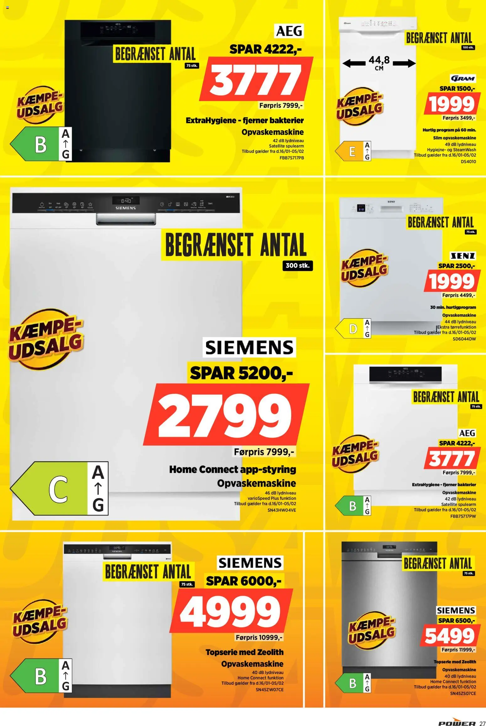 Power tilbudsavis – gyldig fra 16.01.2026 | Side: 27 | Produkter: Opvaskemaskine