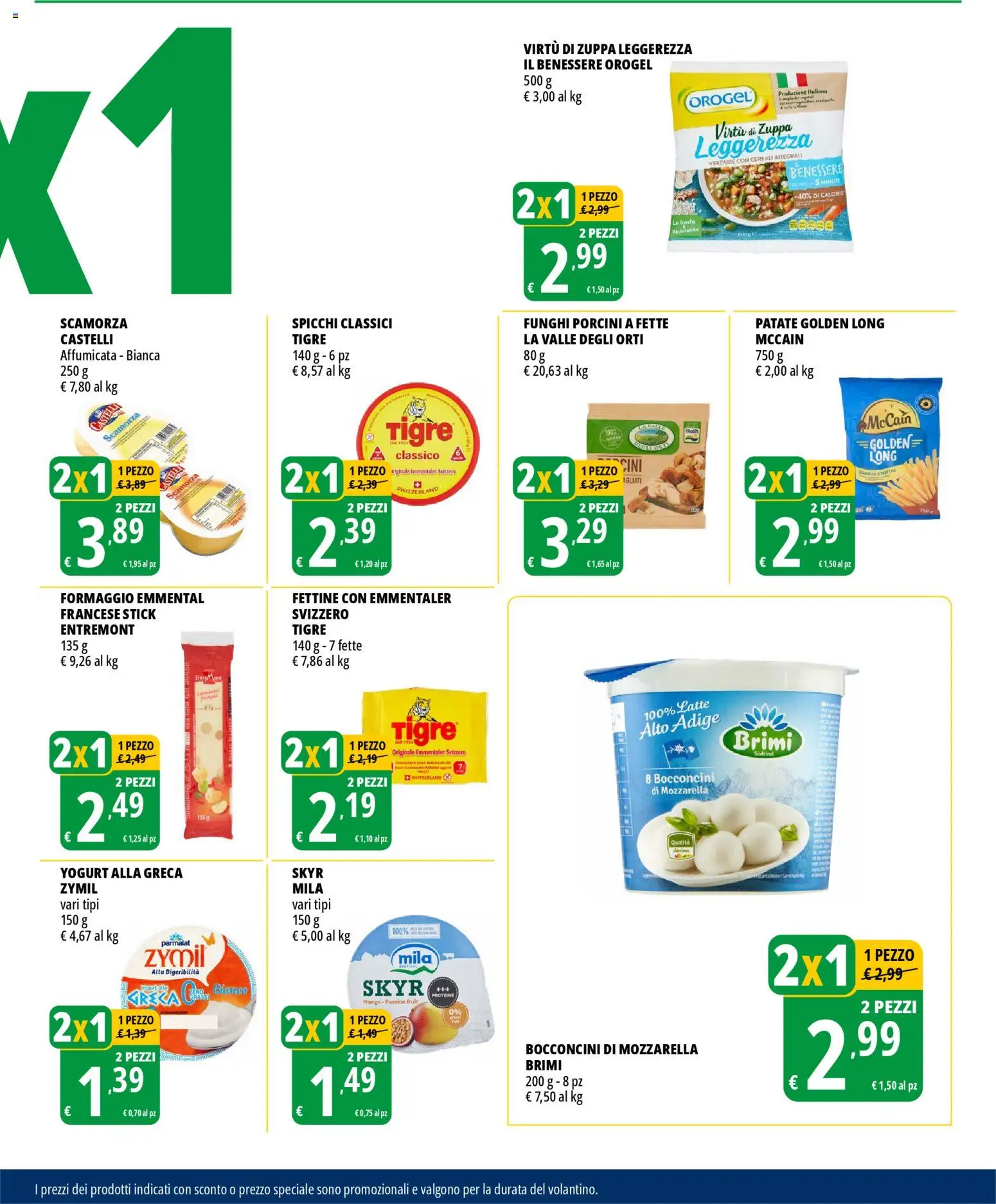 Volantino Tigros del 28.10.2025 | Pagina: 3 | Prodotti: Cereali, Latte, Formaggio, Funghi