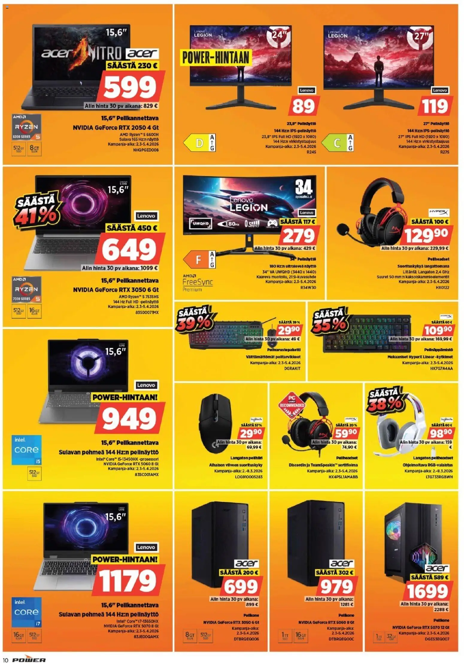 Power tarjoukset – voimassa 08.03.2026 alkaen | Sivu: 12 | Tuotteet: Näyttö
