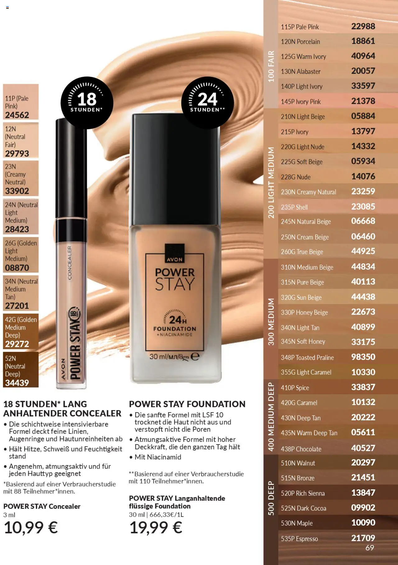 AVON Katalog Oktober 2025 – gültig ab 01.10.2025 | Seite: 71 | Produkte: Concealer, Foundation