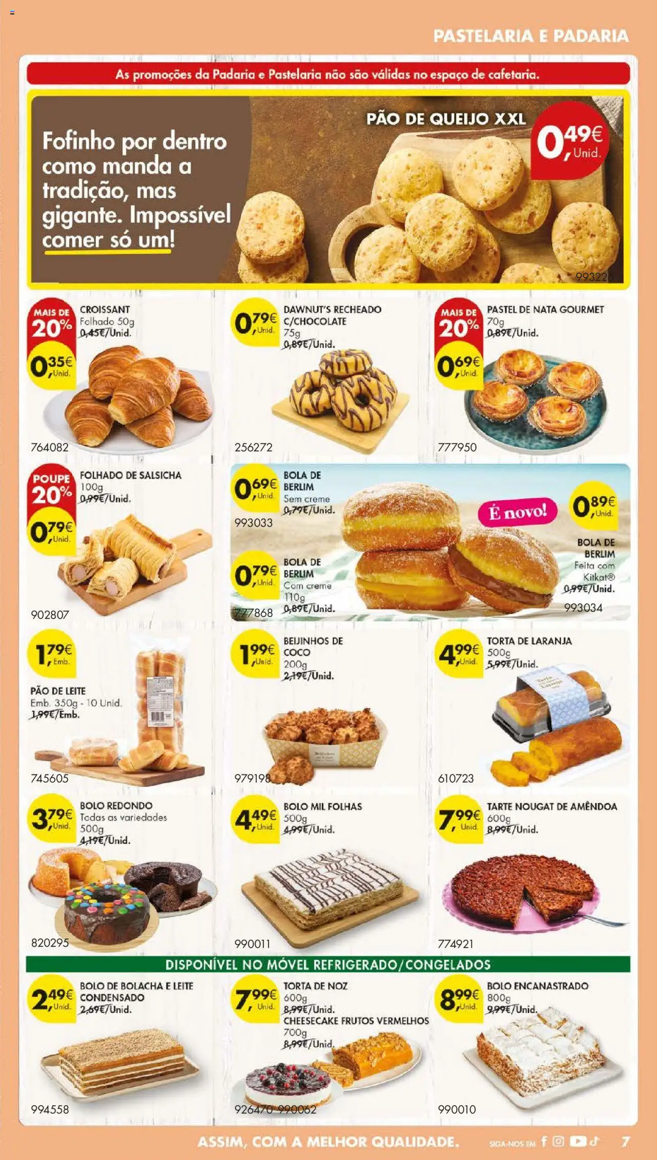 Pingo Doce folheto │ válido de 19.08.2025 | Página: 9 | Produtos: Pão de queijo, Salsicha, Pão, Torta