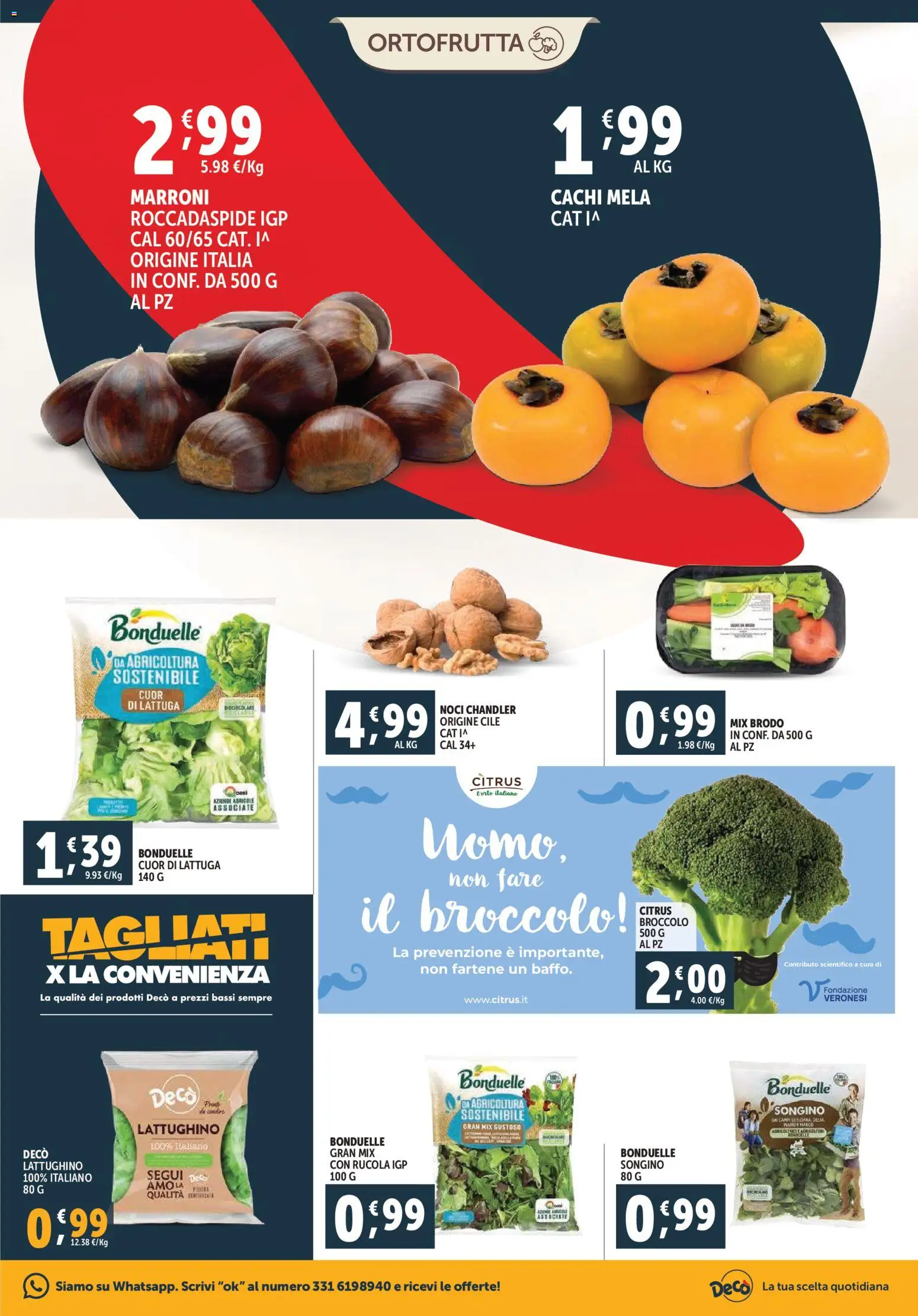 Volantino Decò del 20.11.2025 | Pagina: 5 | Prodotti: Rucola, Noci, Cachi, Lattuga