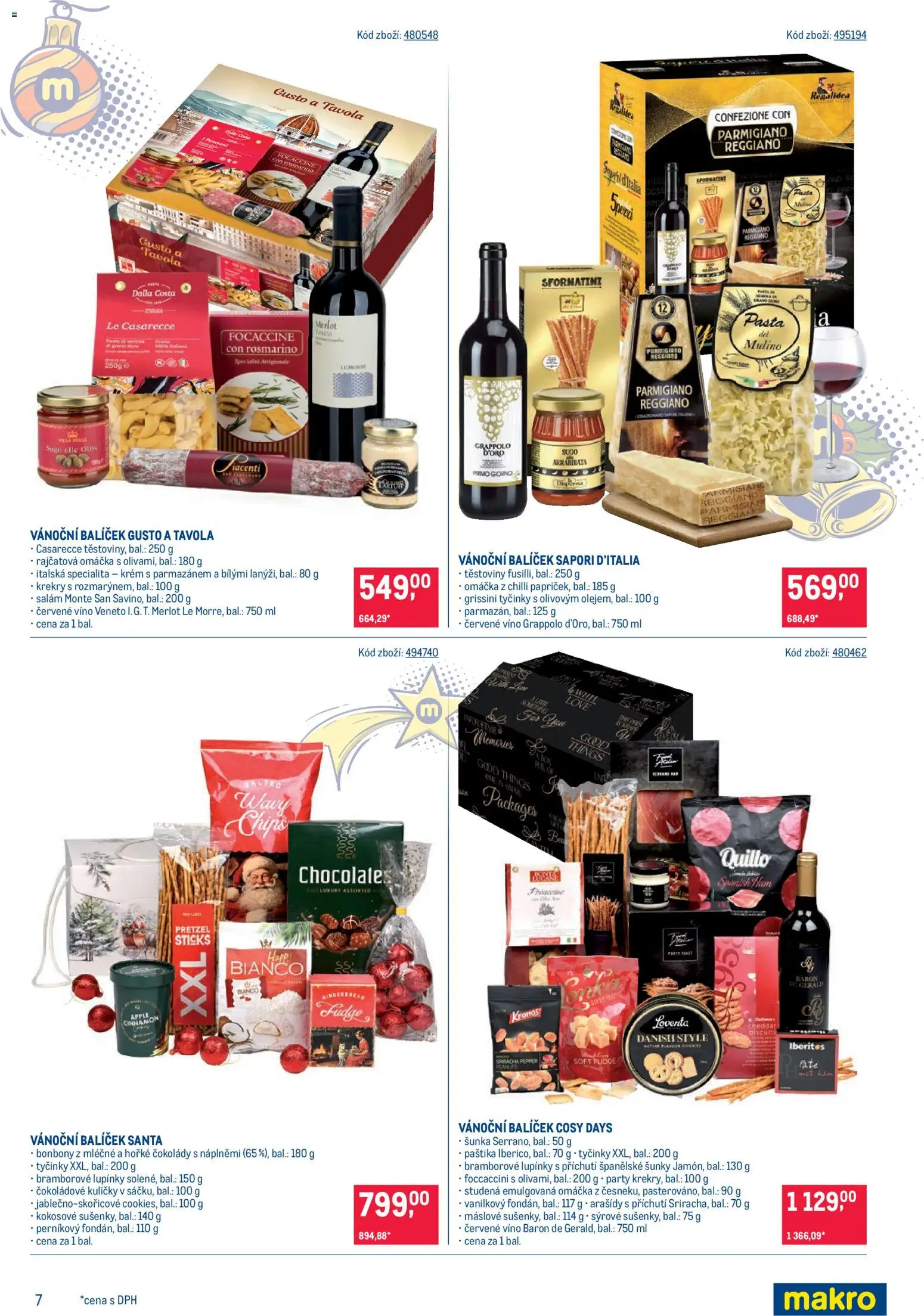 Makro leták - Dárkové balíčky od 22.10.2025 | Strana: 7 | Produkty: Víno, Těstoviny, Sriracha, Arašídy