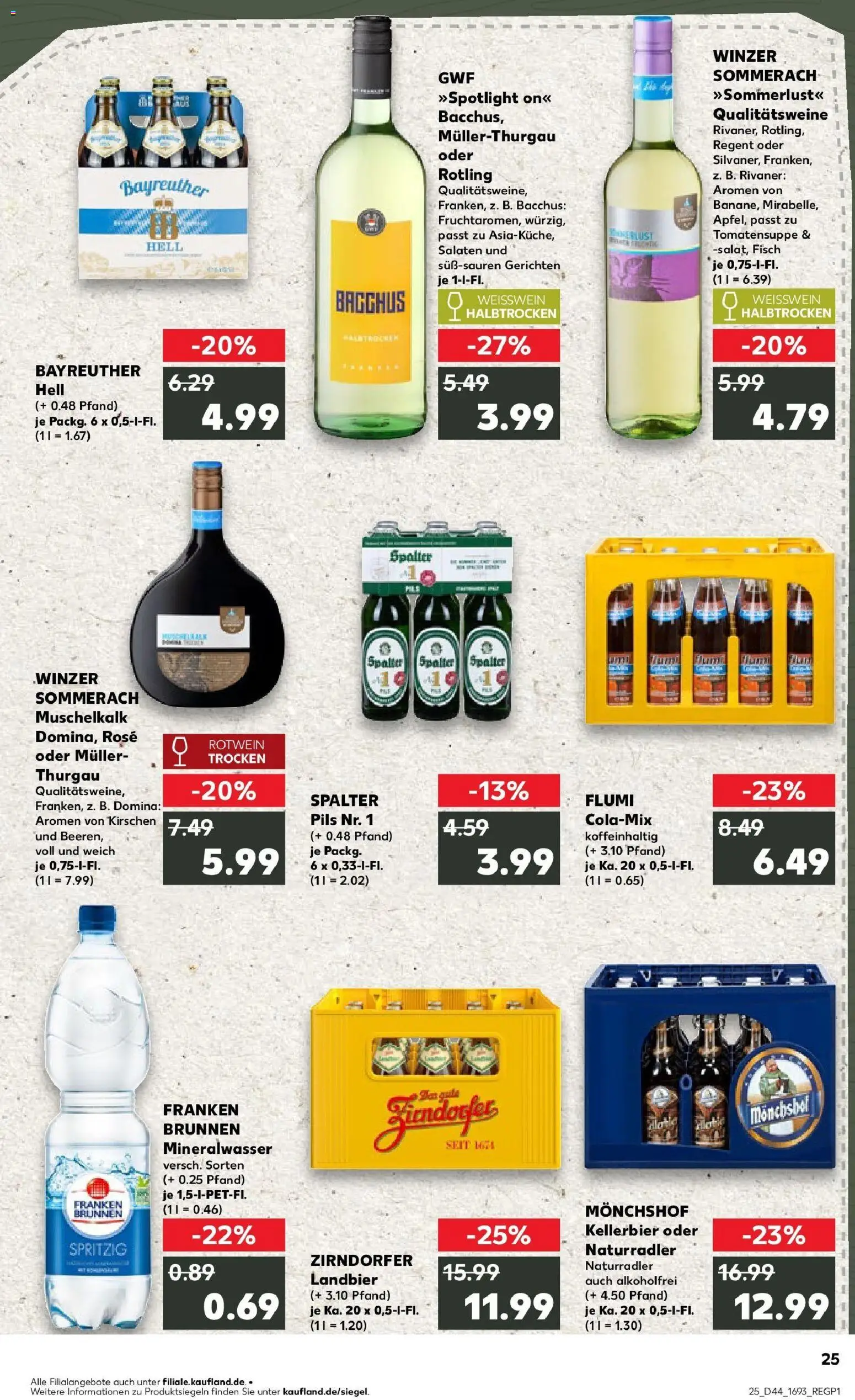 Kaufland prospekt Roth	 – gültig ab 30.10.2025 | Seite: 25 | Produkte: Bayreuther hell, Cola, Rotwein, Rotwein trocken