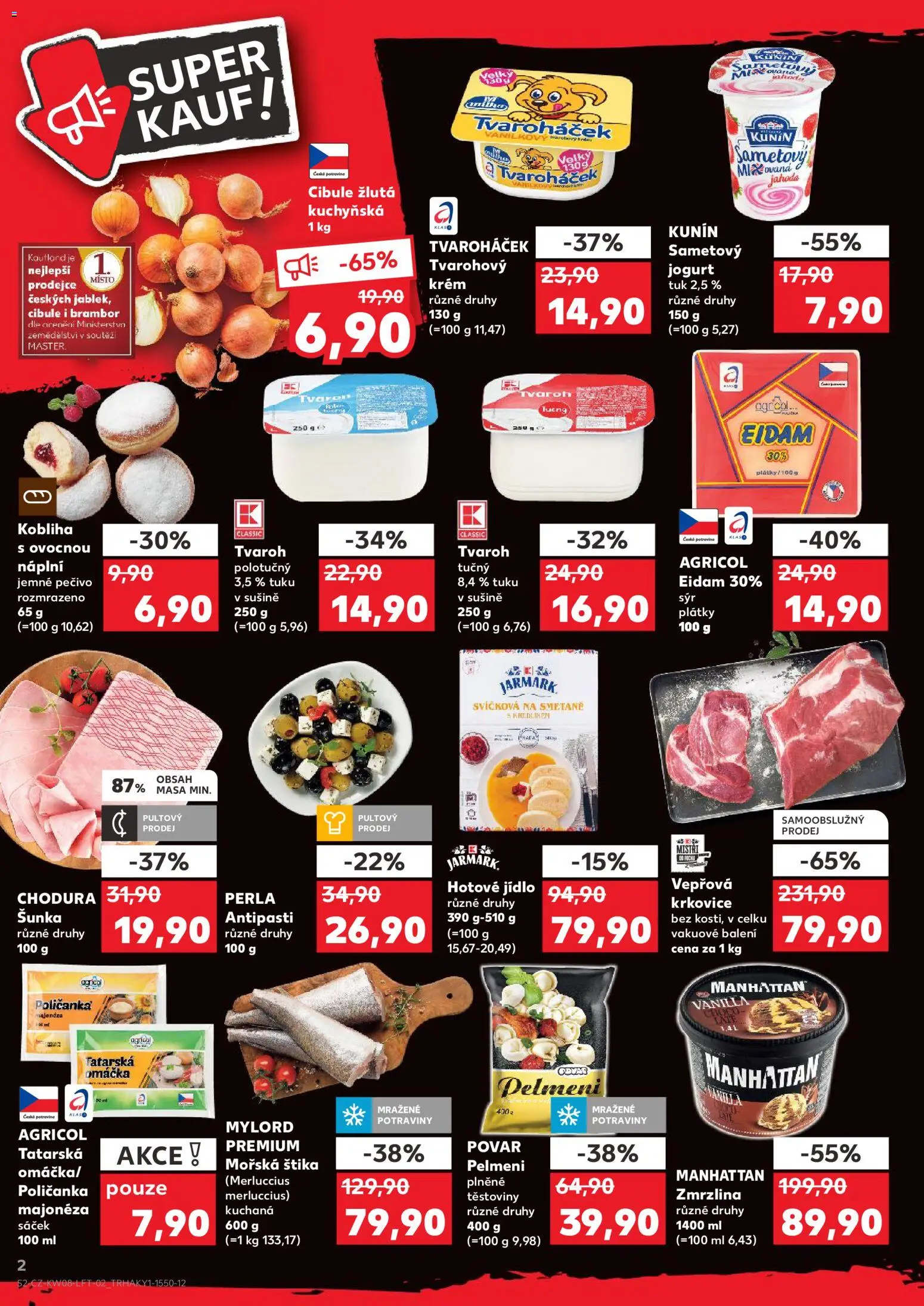 Kaufland leták - Praha 8 od 18.02.2026 | Strana: 2 | Produkty: Donut, Pečivo, Potraviny, Vepřová krkovice