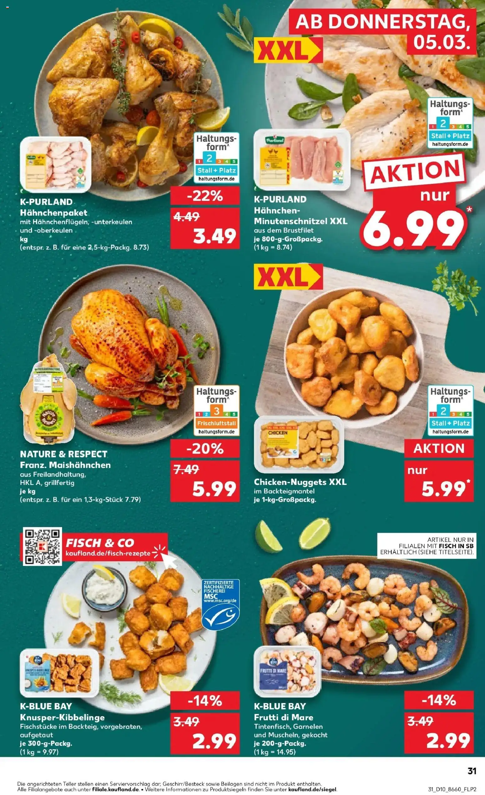 Kaufland Prospekt Geilenkirchen	 – gültig ab 02.03.2026 | Seite: 43 | Produkte: Hahnchen, Garnelen, Fisch
