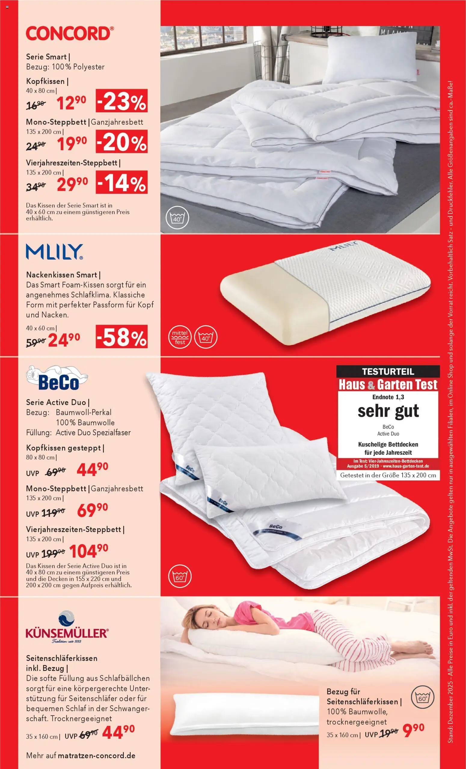 Matratzen Concord Prospekt 	 – gültig ab 27.12.2025 | Seite: 8 | Produkte: Kissen, Kopfkissen