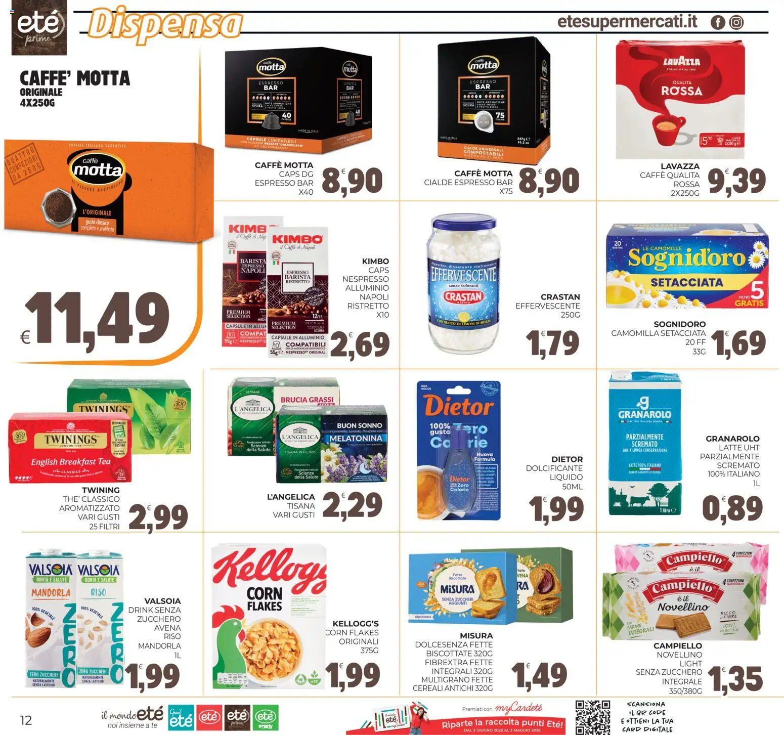 Volantino Eté del 12.12.2025 | Pagina: 12 | Prodotti: Dolcificante, Succo, Frutta, Alluminio