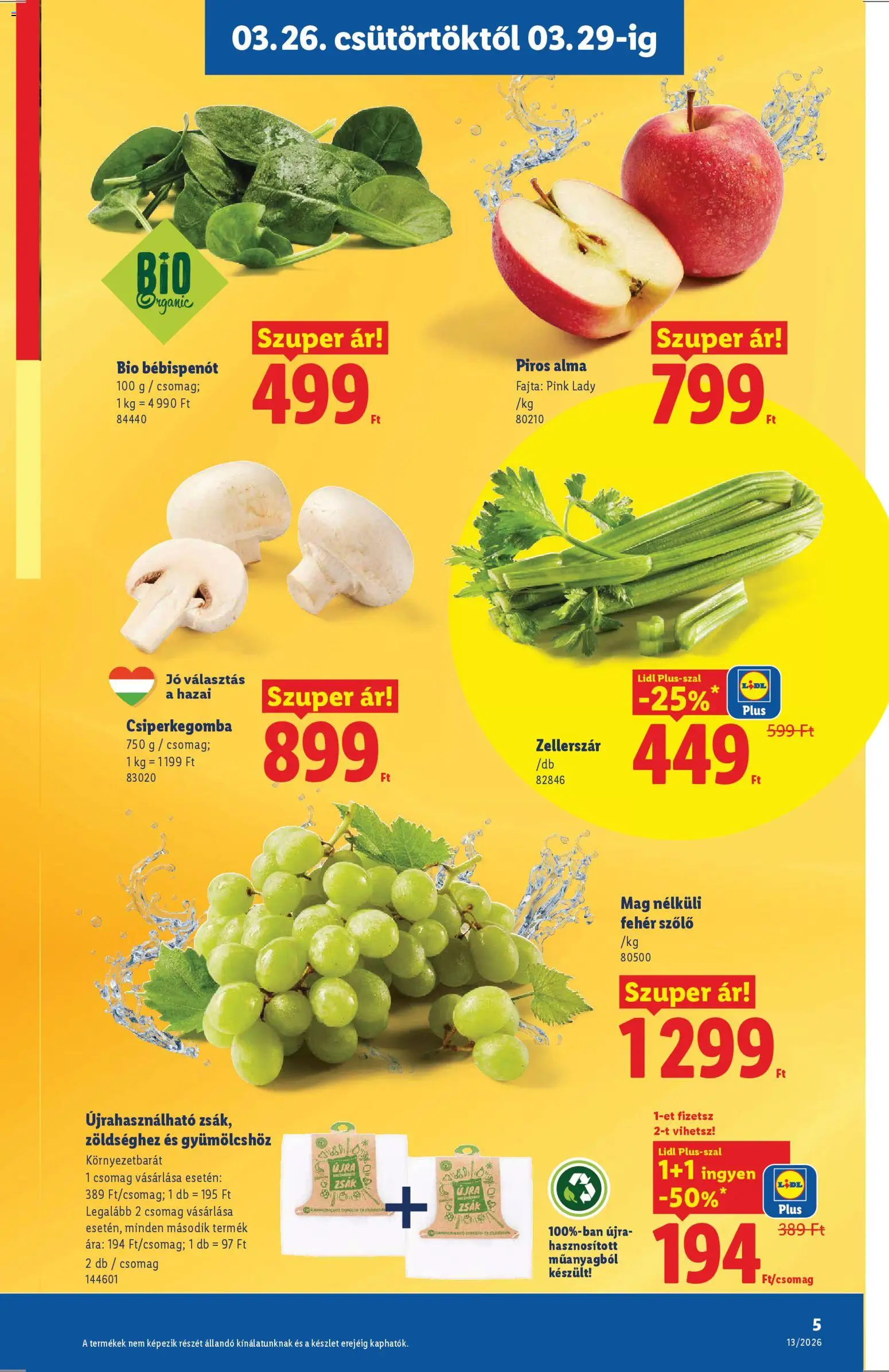 Lidl akciós ujság - amely érvényes a következő dátumtól: 26.03.2026 | Oldal: 5